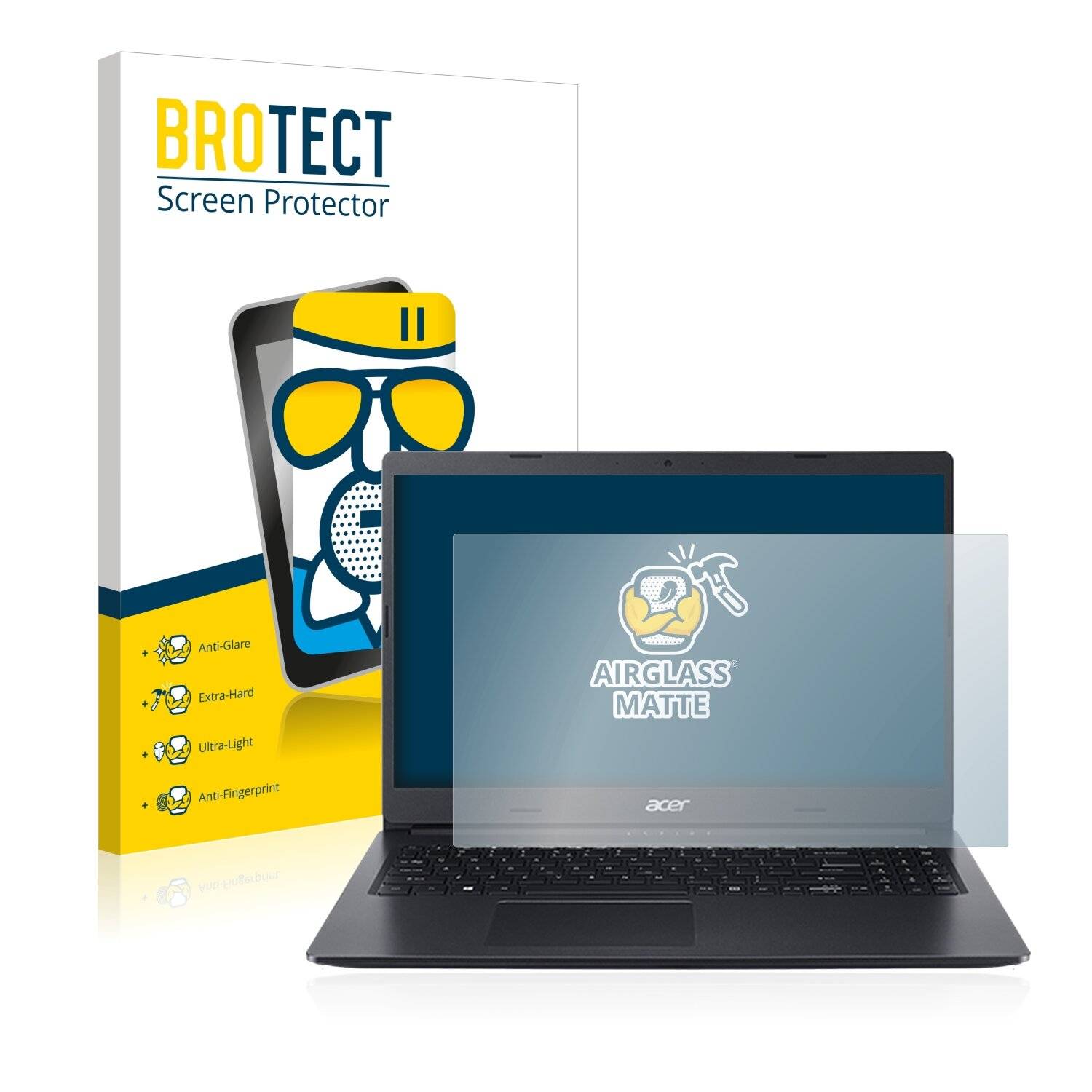 BROTECT AirGlass Matte Schutzglas Folie für Acer Aspire 3
