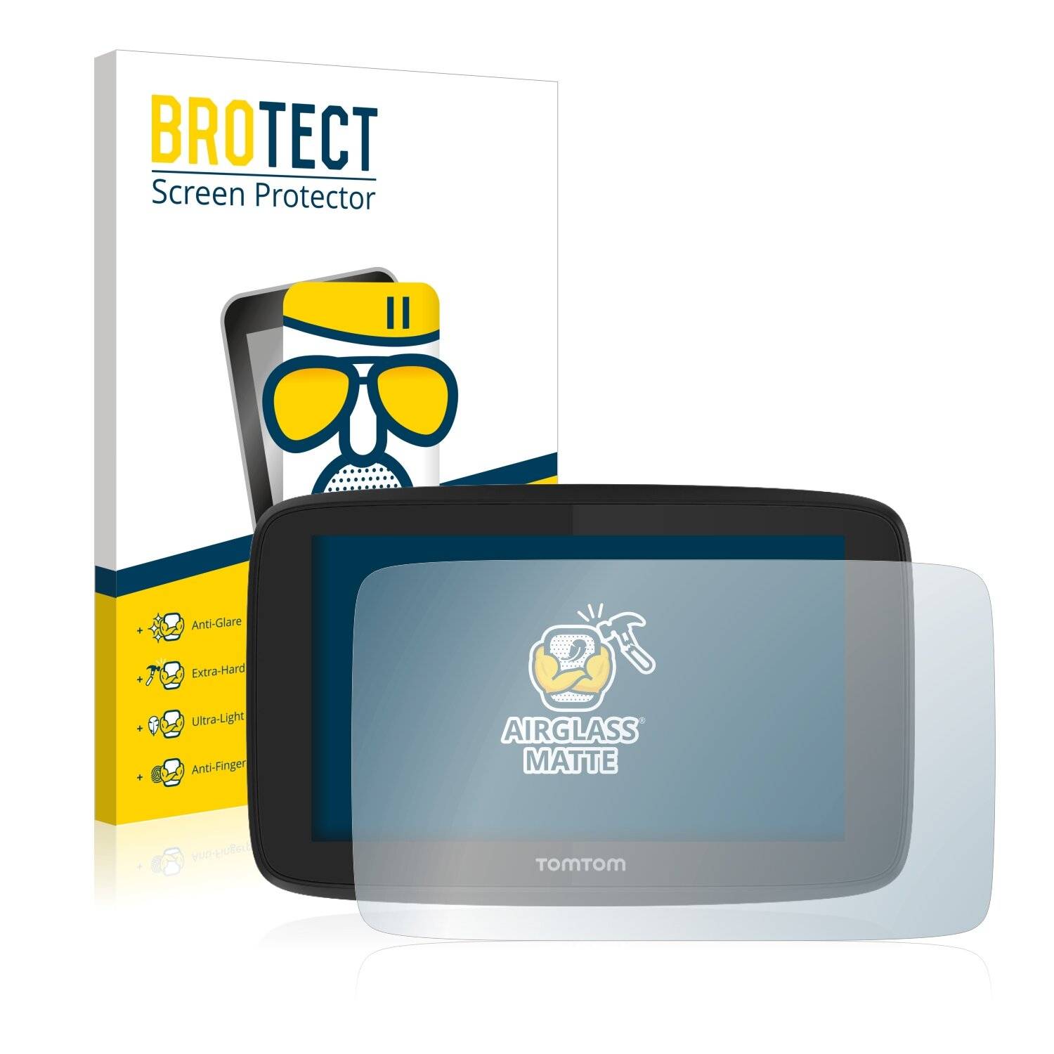 BROTECT AirGlass Matte Schutzglas Folie für TomTom Go Professional
