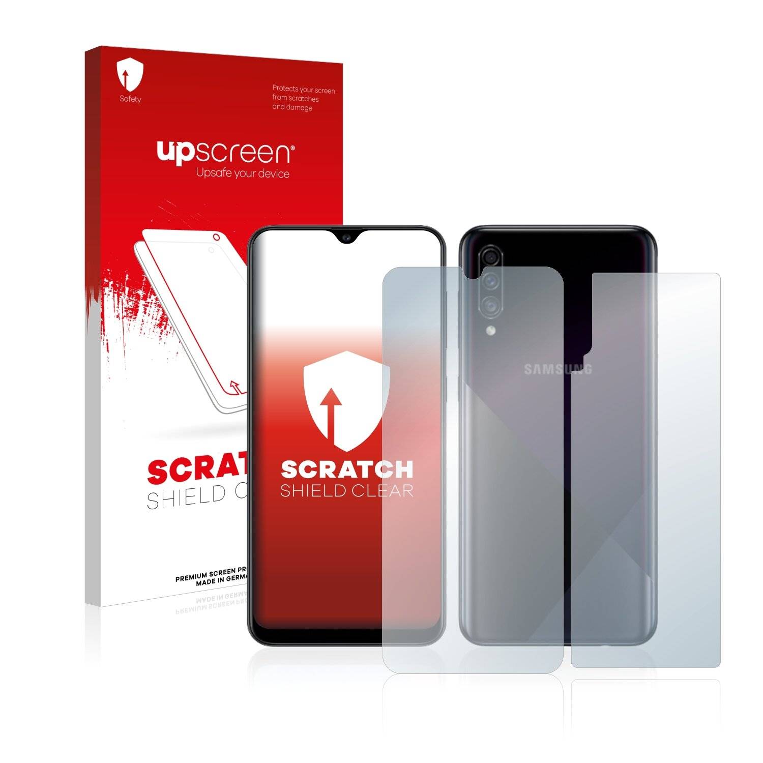 upscreen Scratch Shield Clear Premium Displayschutzfolie für Samsung Galaxy A30s (Vorder +