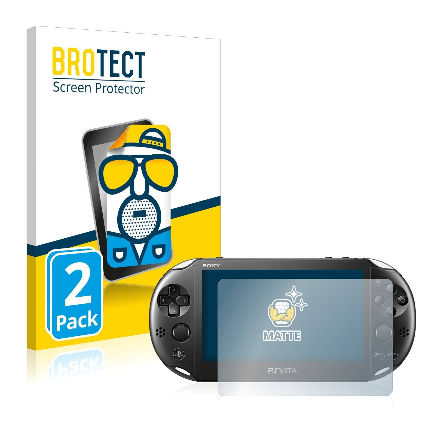 2x BROTECT Matte Displayschutzfolie für Sony Playstation PS Vita Slim - Entspiegelt,
