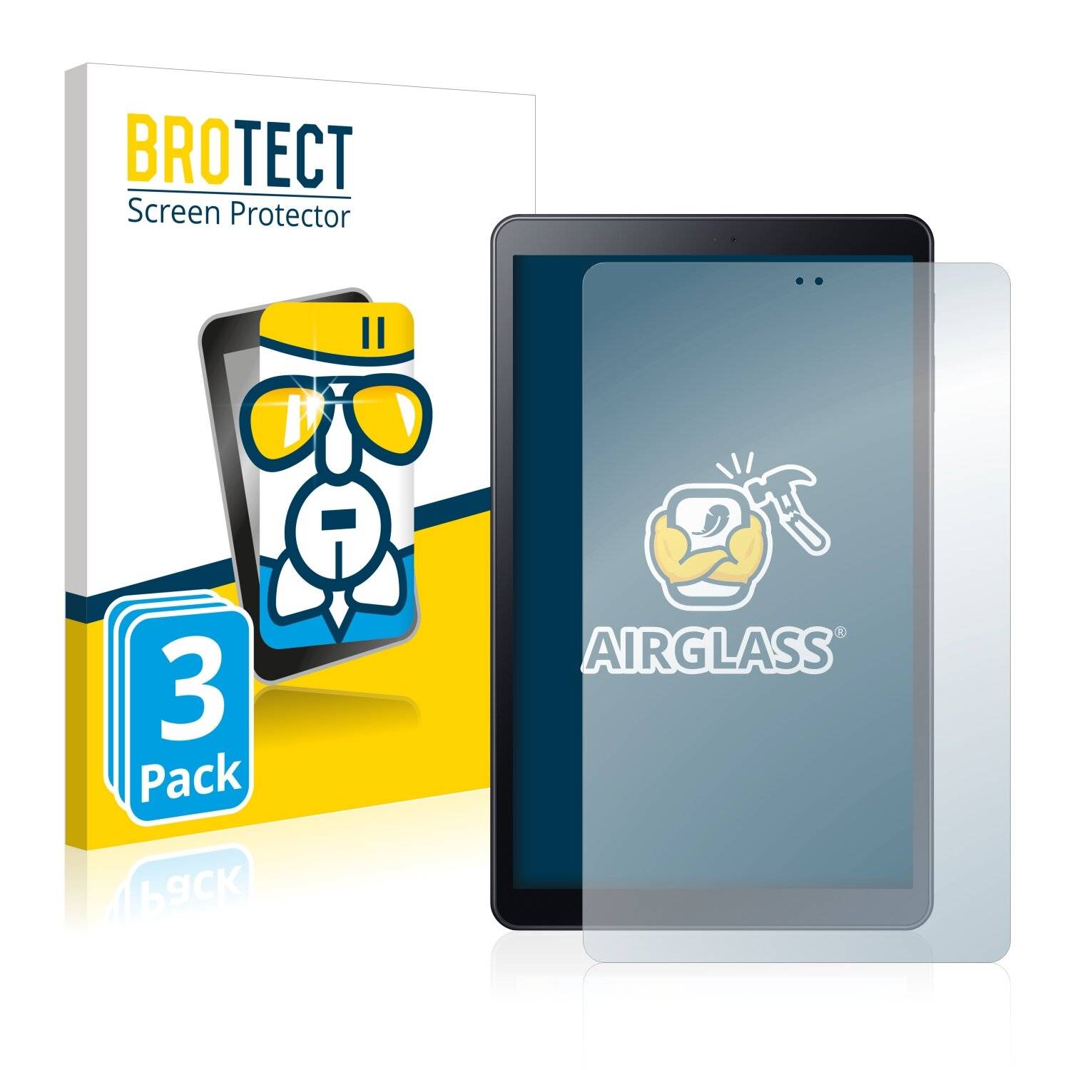 3x BROTECT AirGlass Schutzglas Folie für Samsung Galaxy Tab A 10.5