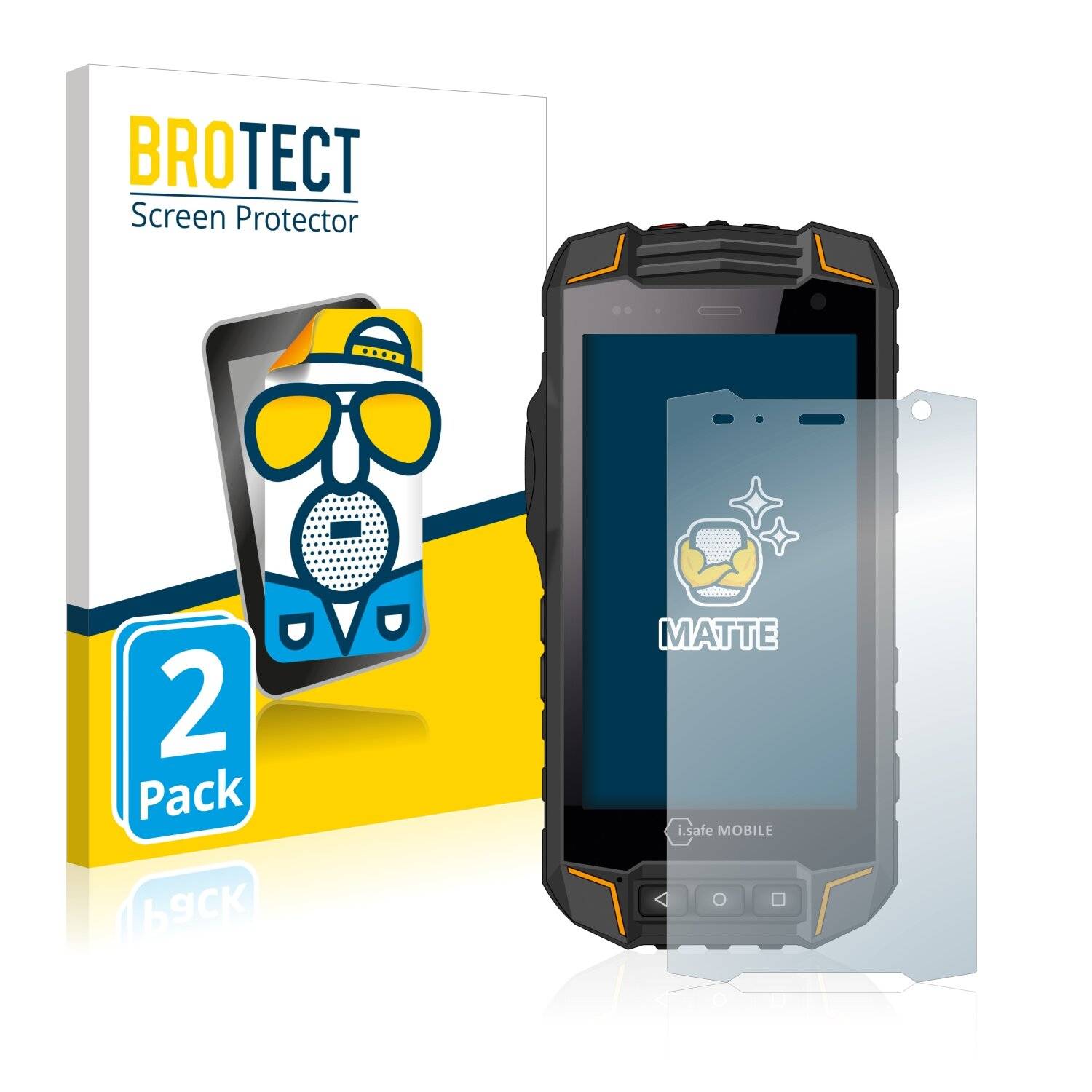 2x BROTECT Matte Displayschutzfolie für i.safe Mobile IS520.1 - Entspiegelt,
