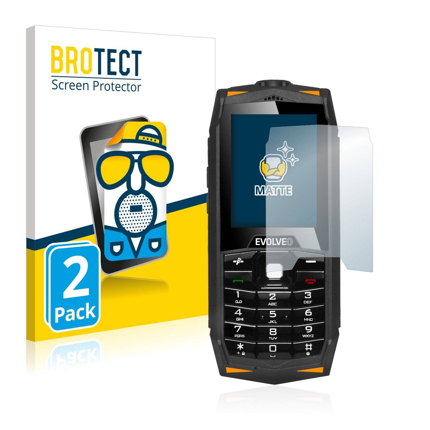 2x BROTECT Matte Displayschutzfolie für Evolveo Strongphone Z3 - Entspiegelt,