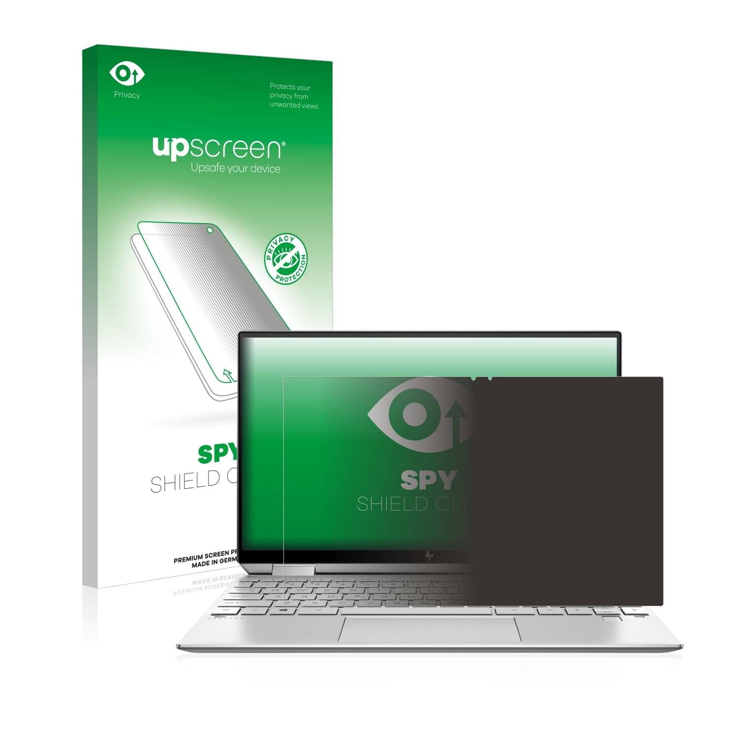 upscreen Spy Shield Clear Premium Blickschutzfolie für HP Spectre x360