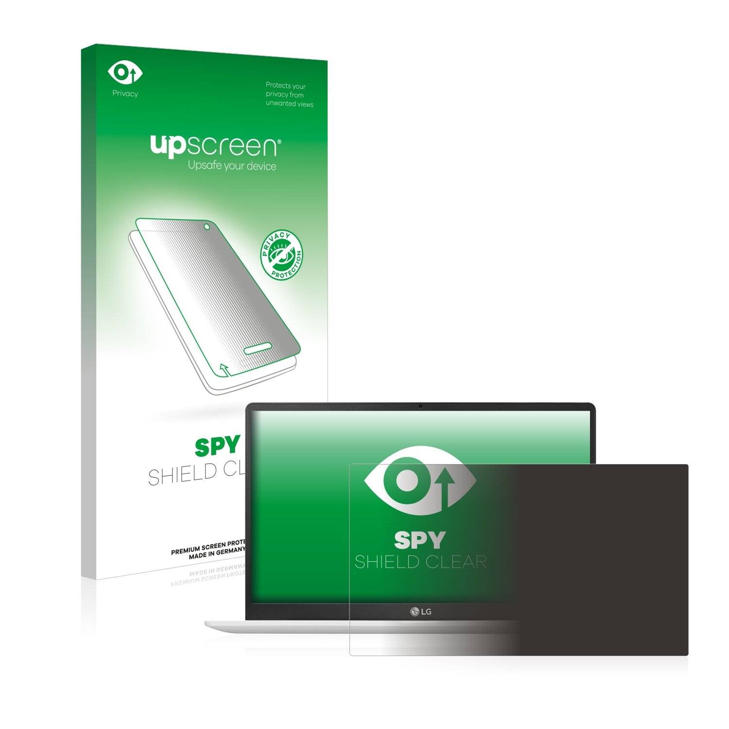 upscreen Spy Shield Clear Premium Blickschutzfolie für LG gram 14