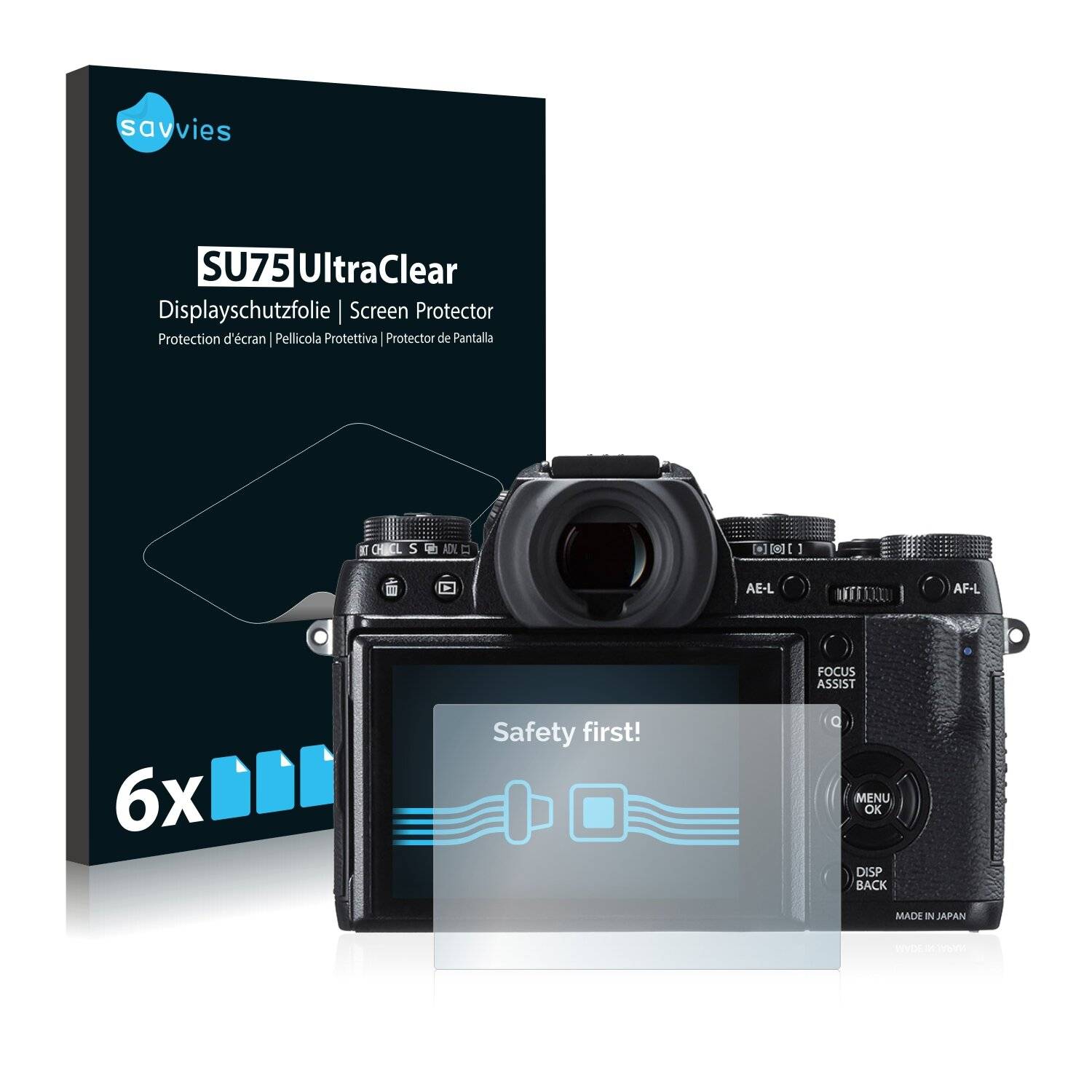 6x Savvies SU75 Displayschutzfolie für Fujifilm