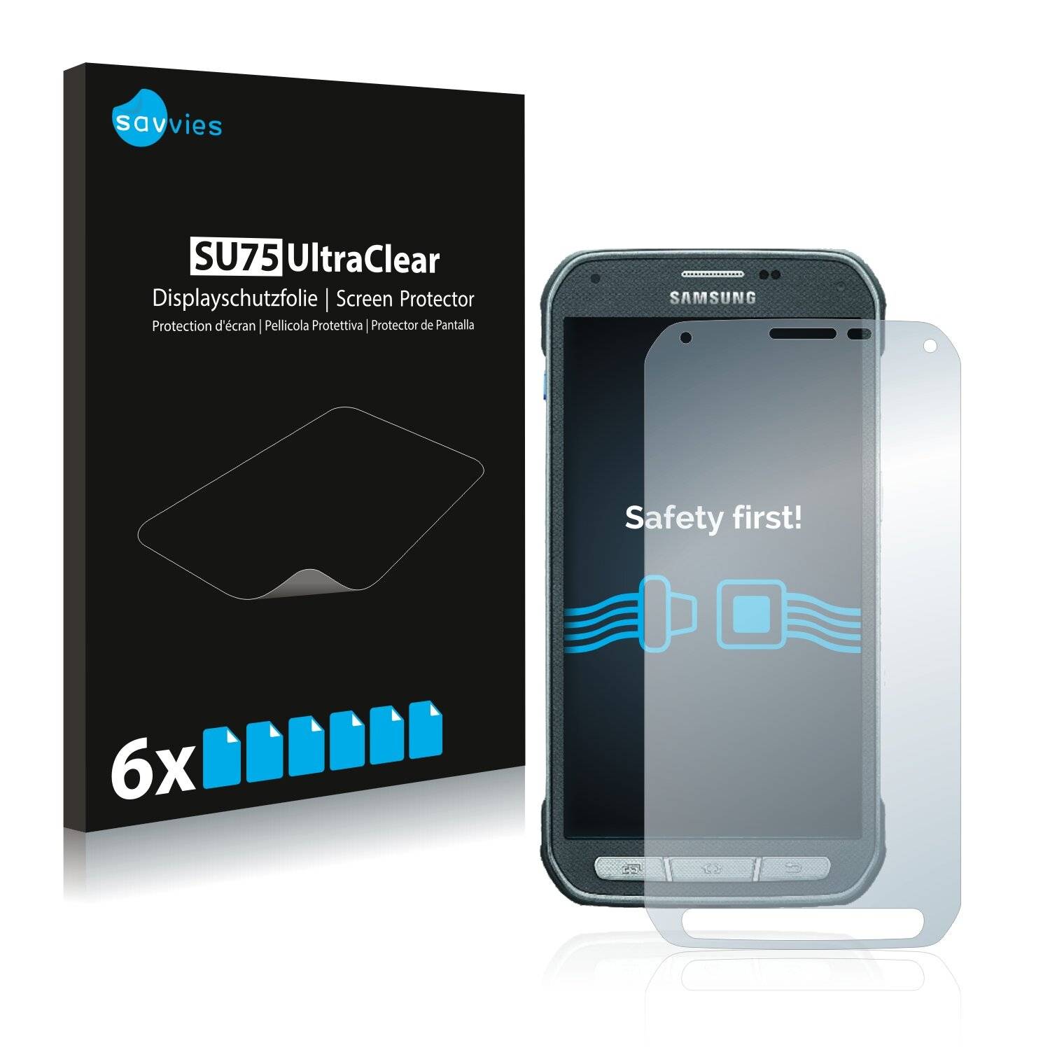 6x Savvies SU75 Displayschutzfolie für Samsung Galaxy S5