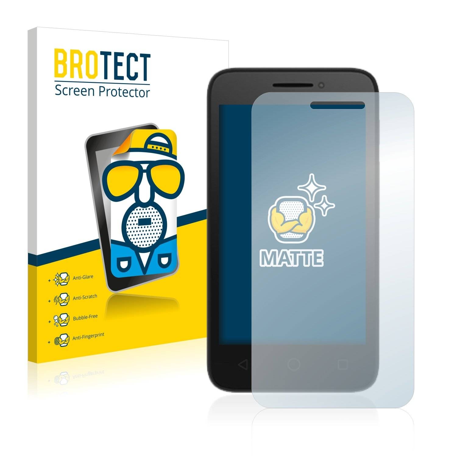 2x BROTECT Matte Displayschutzfolie für Alcatel Pixi 3 (4.0) 4G - Entspiegelt,