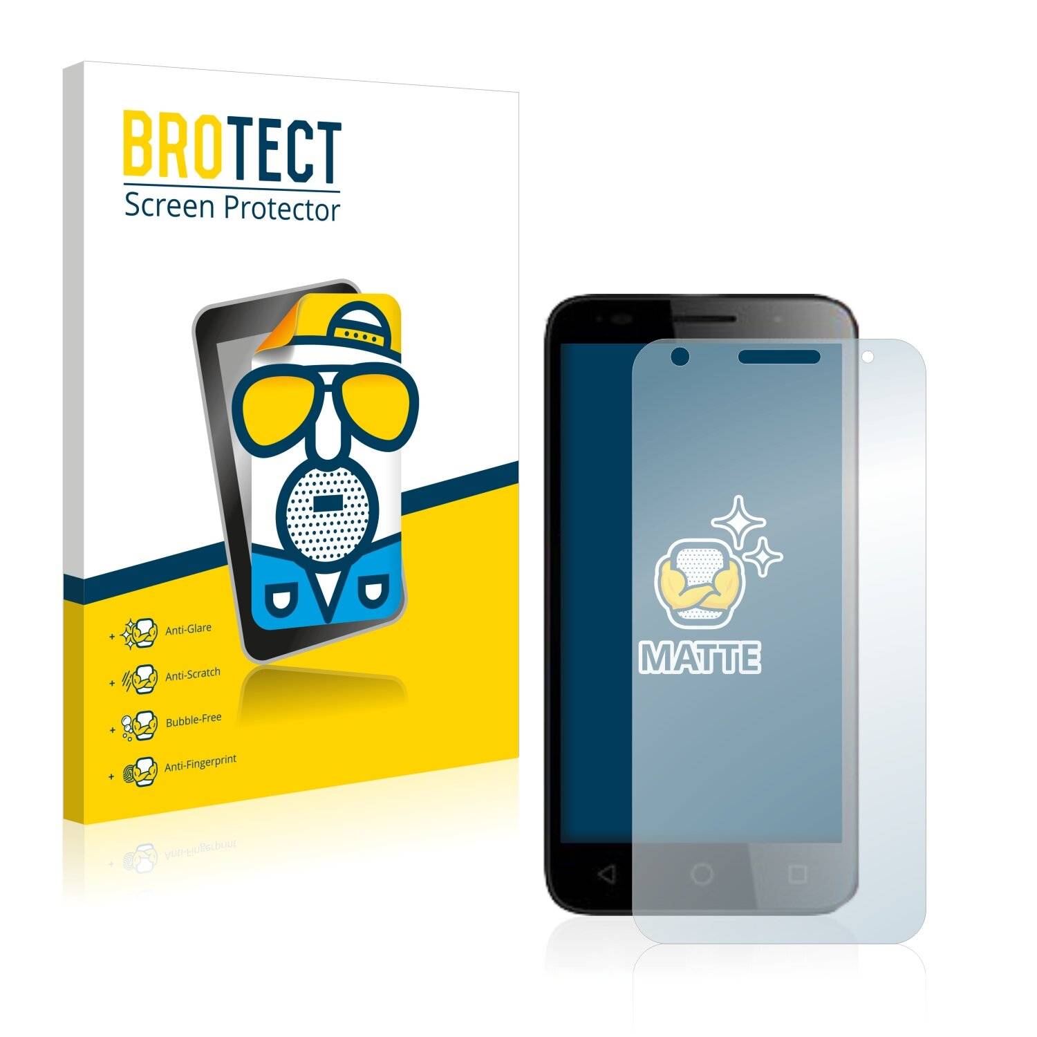 2x BROTECT Matte Displayschutzfolie für Alcatel Pixi 3 (5.0) 4G - Entspiegelt,