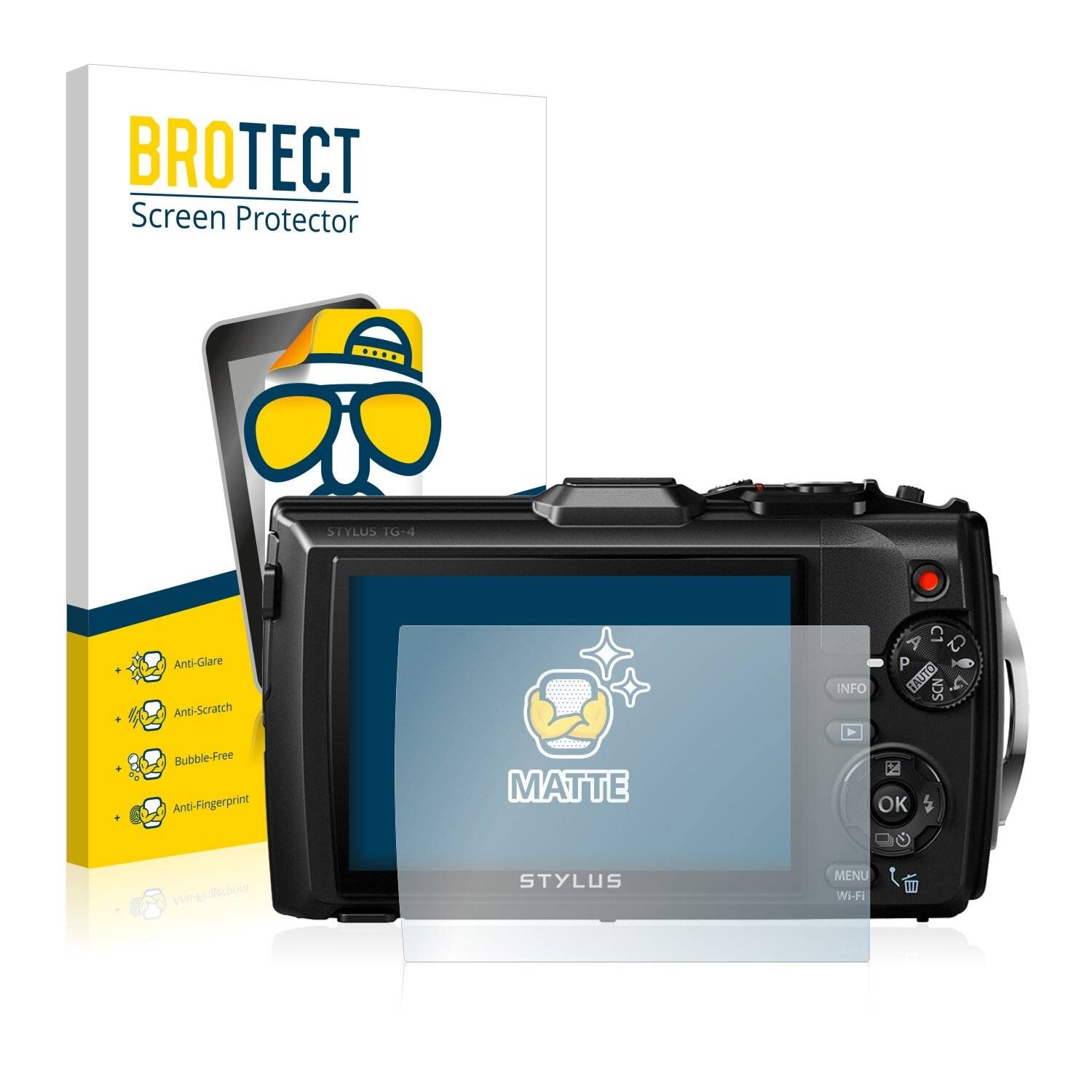 2x BROTECT Matte Displayschutzfolie für Olympus Tough TG-4 - Entspiegelt,