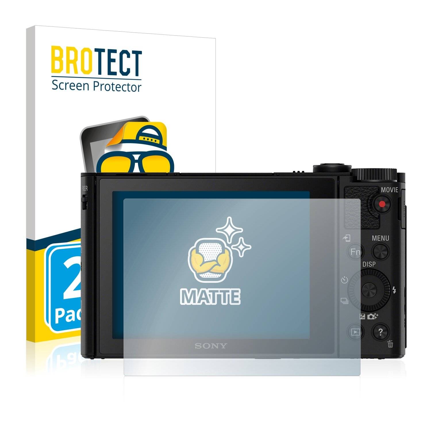 2x BROTECT Matte Displayschutzfolie für Sony Cyber-Shot DSC-HX90V - Entspiegelt,