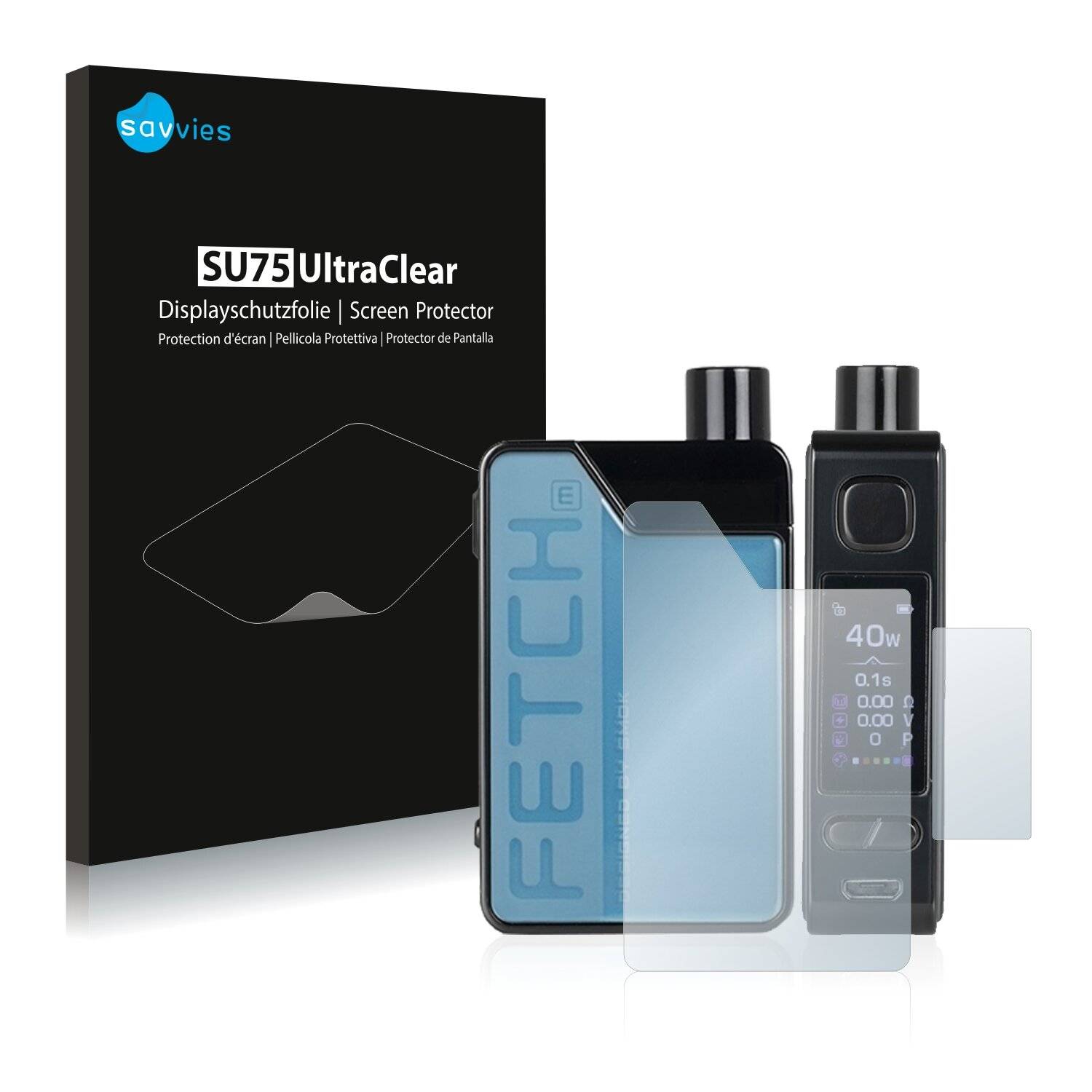 18x Savvies SU75 Displayschutzfolie für Smok Fetch Mini