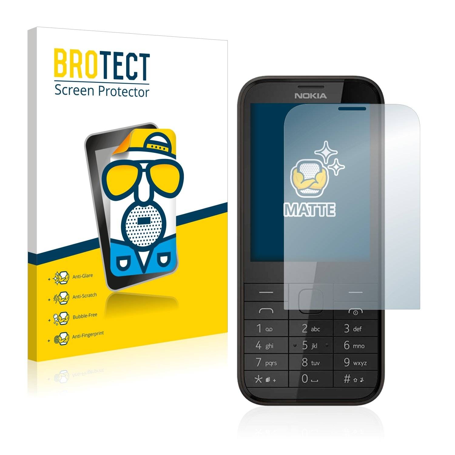 2x BROTECT Matte Displayschutzfolie für Nokia 225 - Entspiegelt,