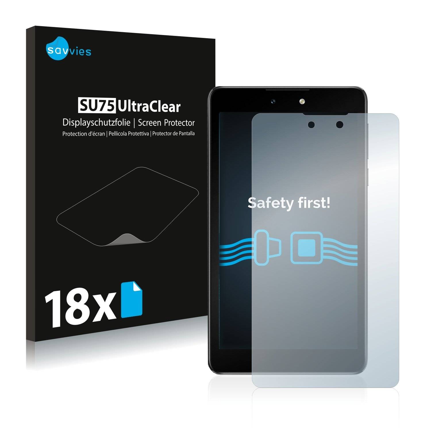 18x Savvies SU75 Displayschutzfolie für Tecno DroiPad