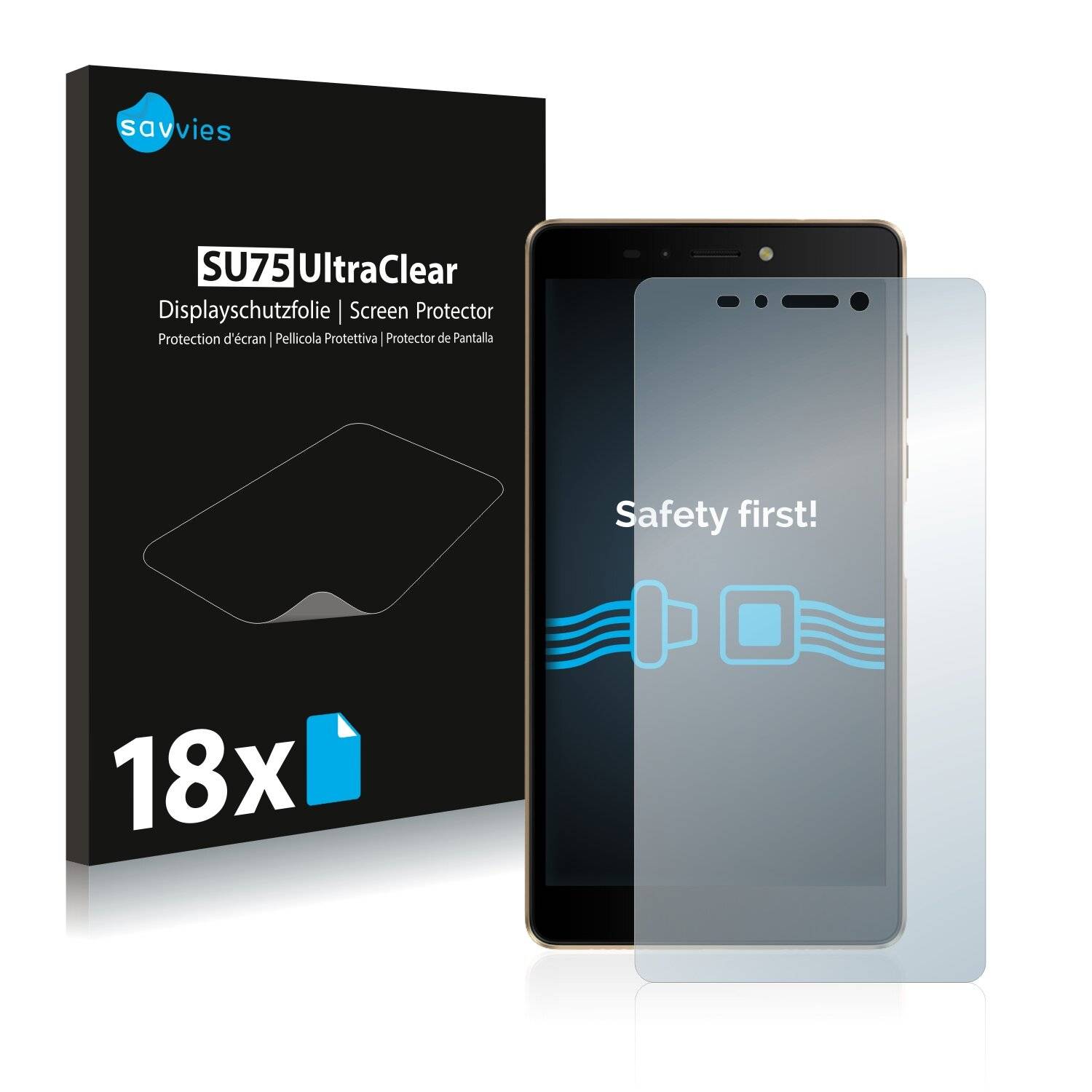 18x Savvies SU75 Displayschutzfolie für Tecno PhonePad