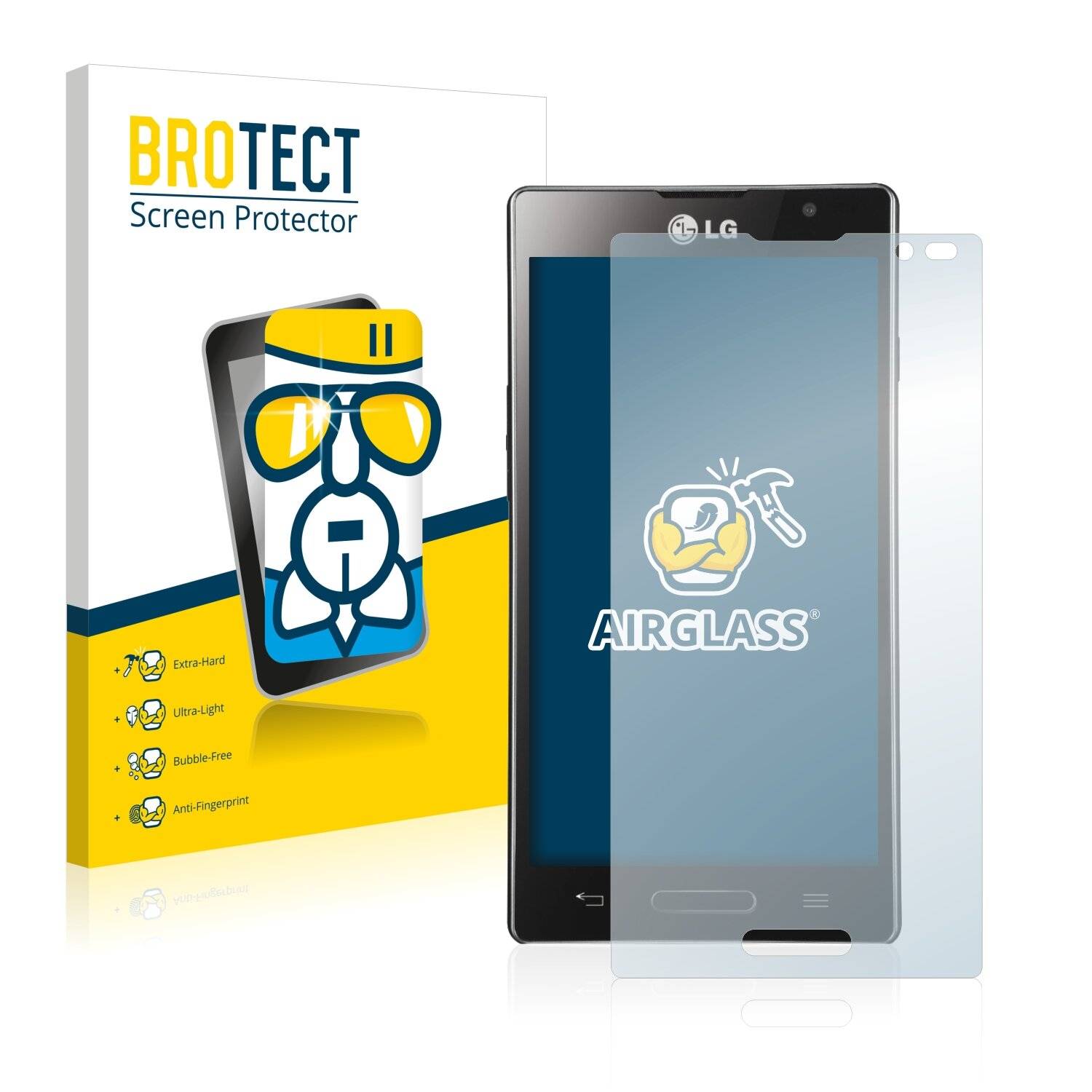 BROTECT AirGlass Schutzglas Folie für LG Electronics P760 Optimus