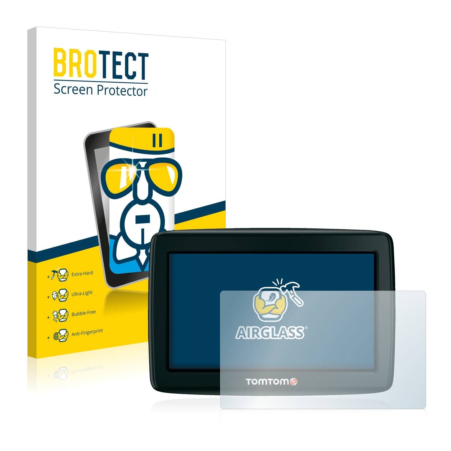 BROTECT AirGlass Schutzglas Folie für TomTom Start 25 Europe