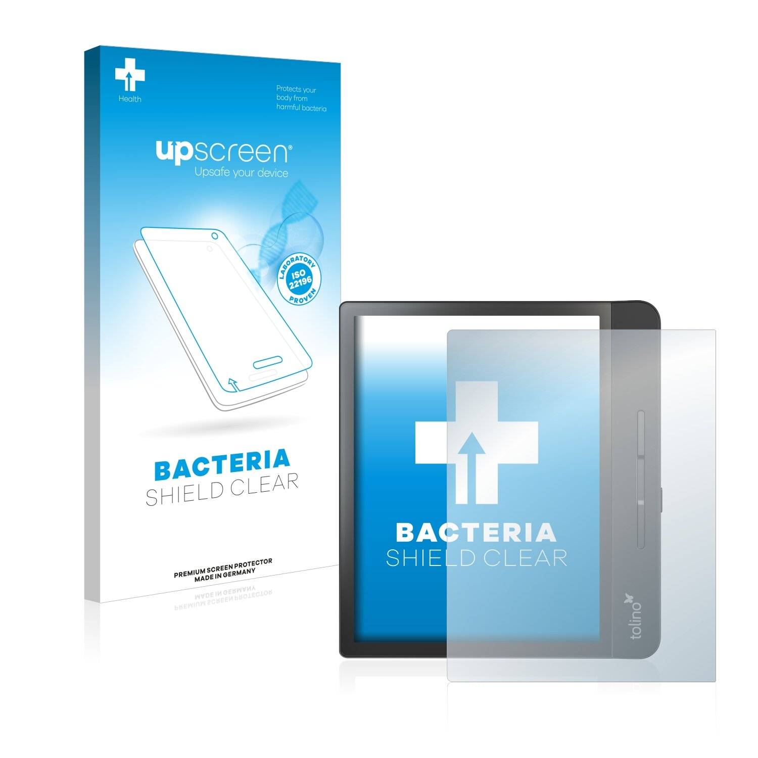 upscreen Bacteria Shield Clear Premium Antibakterielle Displayschutzfolie für Tolino Epos