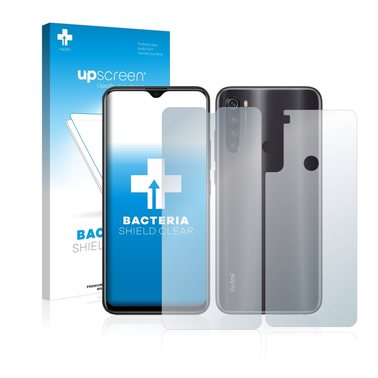 upscreen Bacteria Shield Clear Premium Antibakterielle Displayschutzfolie für Xiaomi Redmi
