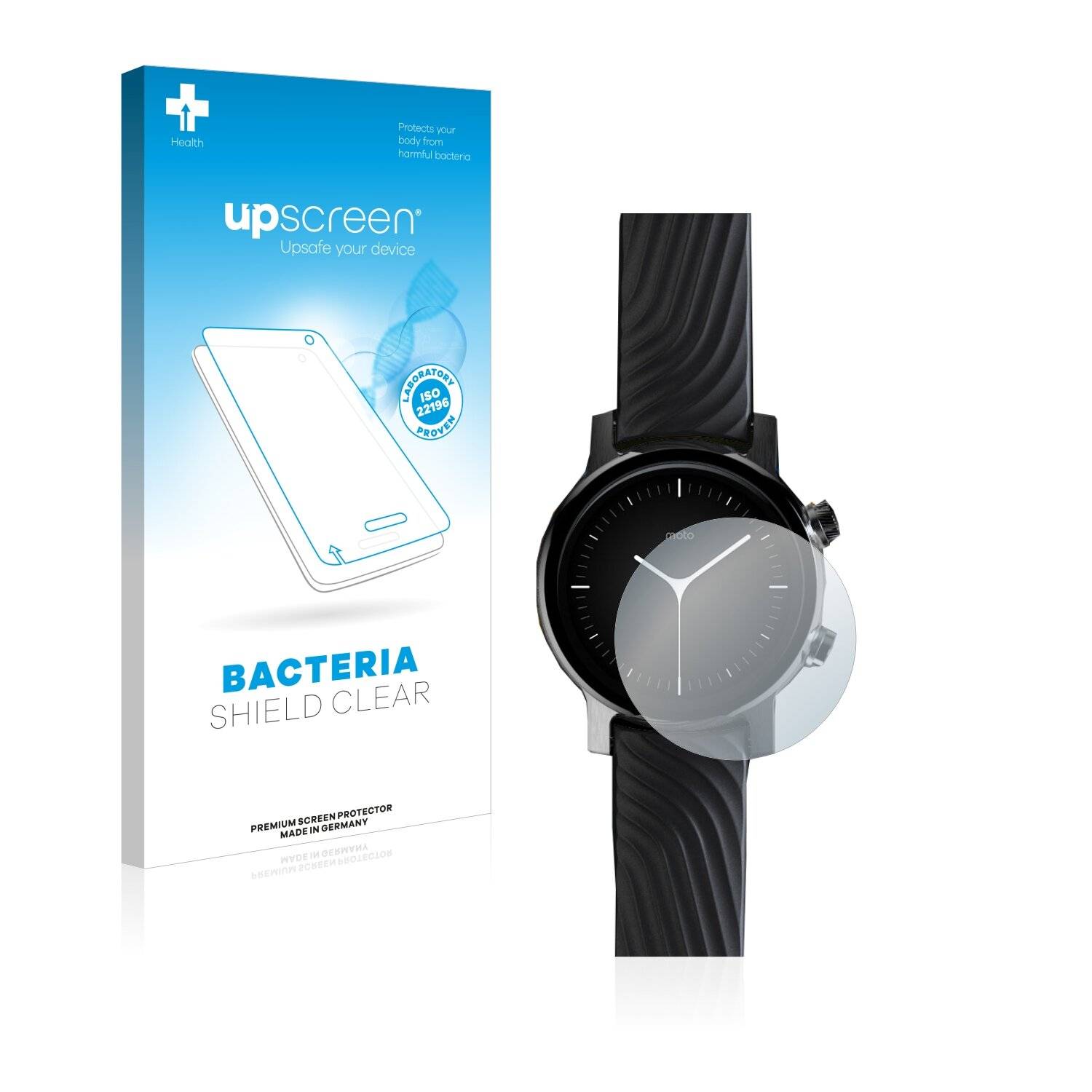 upscreen Bacteria Shield Clear Premium Antibakterielle Displayschutzfolie für Motorola Moto