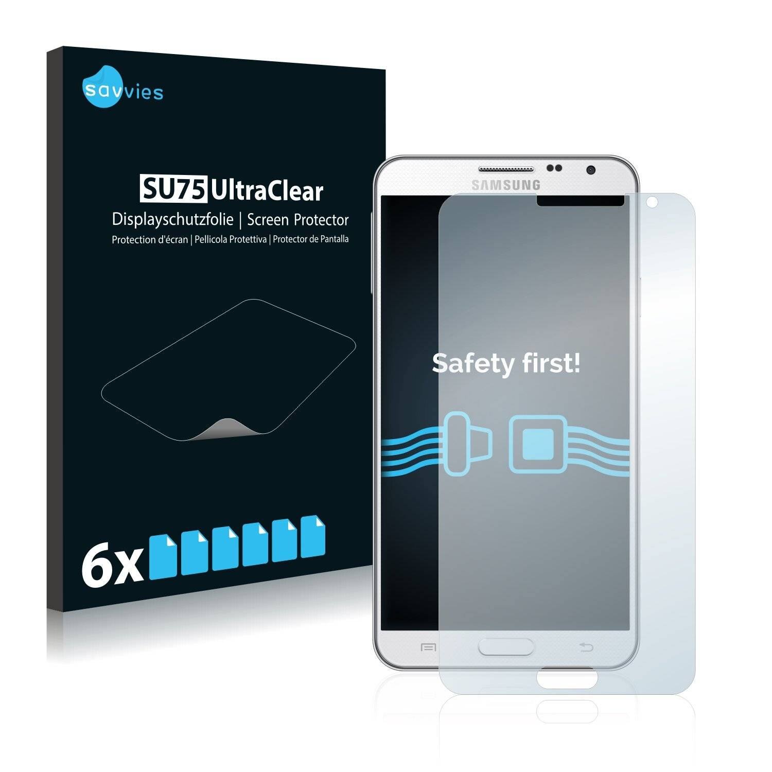 6x Savvies SU75 Displayschutzfolie für Samsung Galaxy Note 3