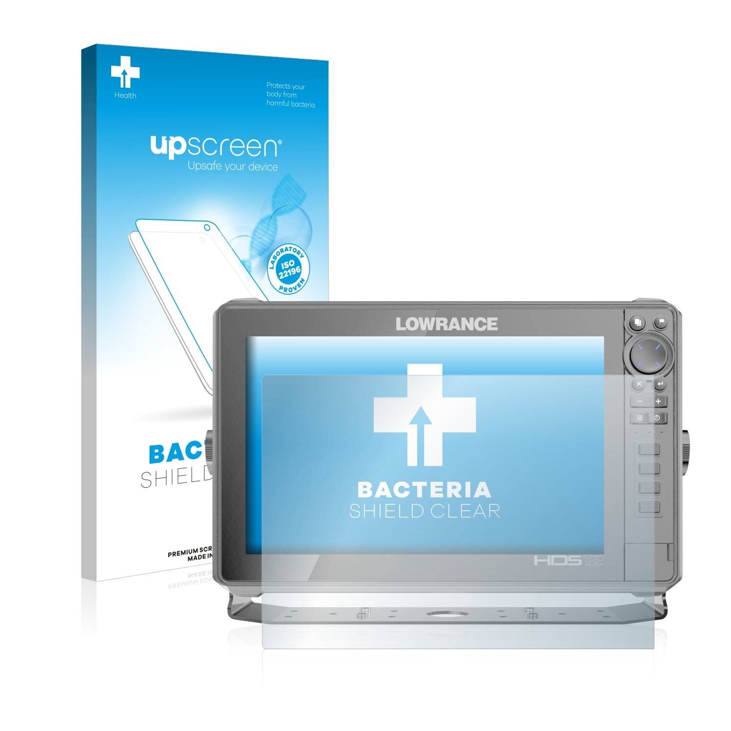 upscreen Bacteria Shield Clear Premium Antibakterielle Displayschutzfolie für Lowrance HDS