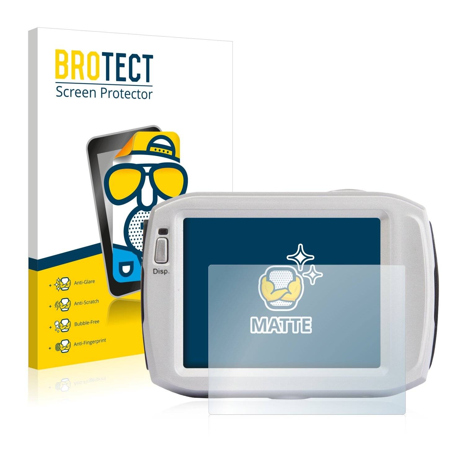 2x BROTECT Matte Displayschutzfolie für Rollei Actioncam Racy Full HD - Entspiegelt,