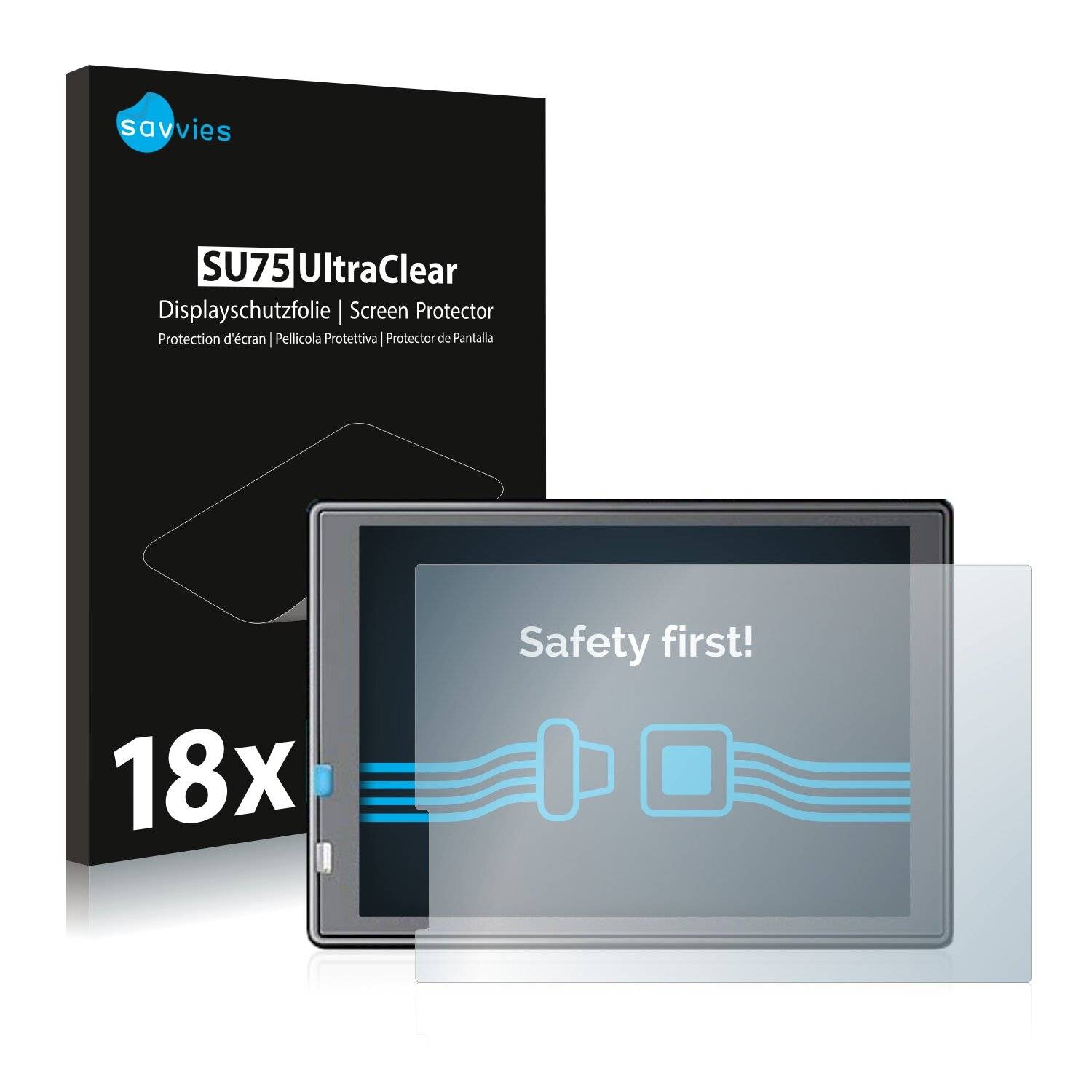 18x Savvies SU75 Displayschutzfolie für Crosstour Action Cam 4K