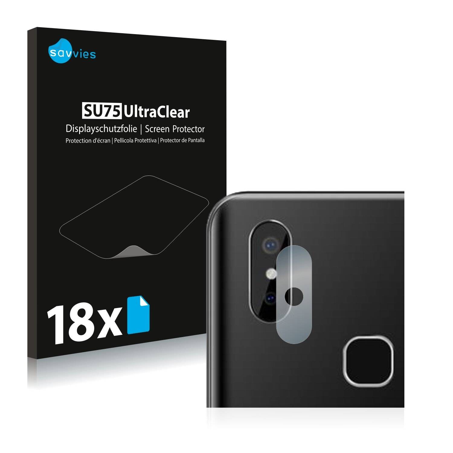 18x Savvies SU75 Displayschutzfolie für Cubot Max 2 (NUR