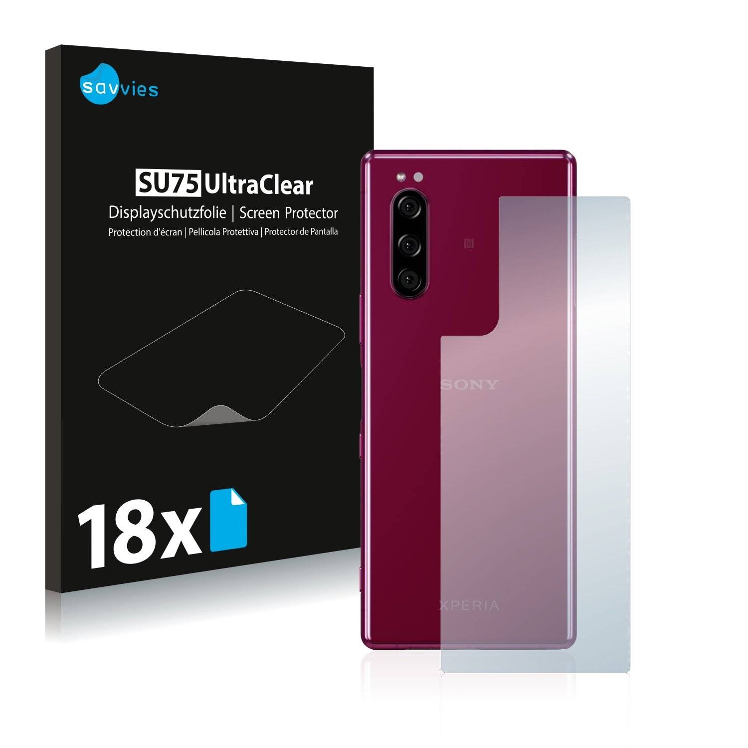 18x Savvies SU75 Displayschutzfolie für Sony Xperia 5