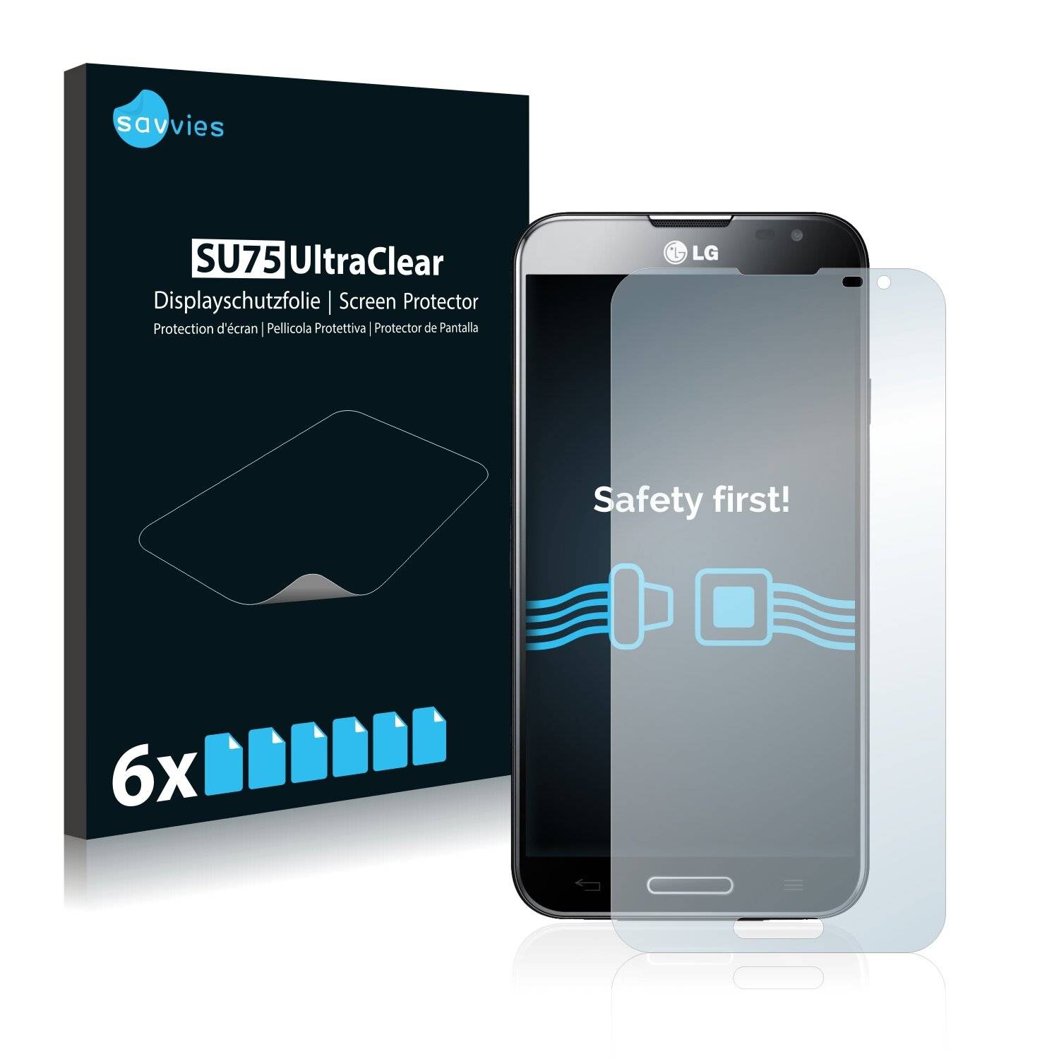 6x Savvies SU75 Displayschutzfolie für LG Electronics Optimus G Pro