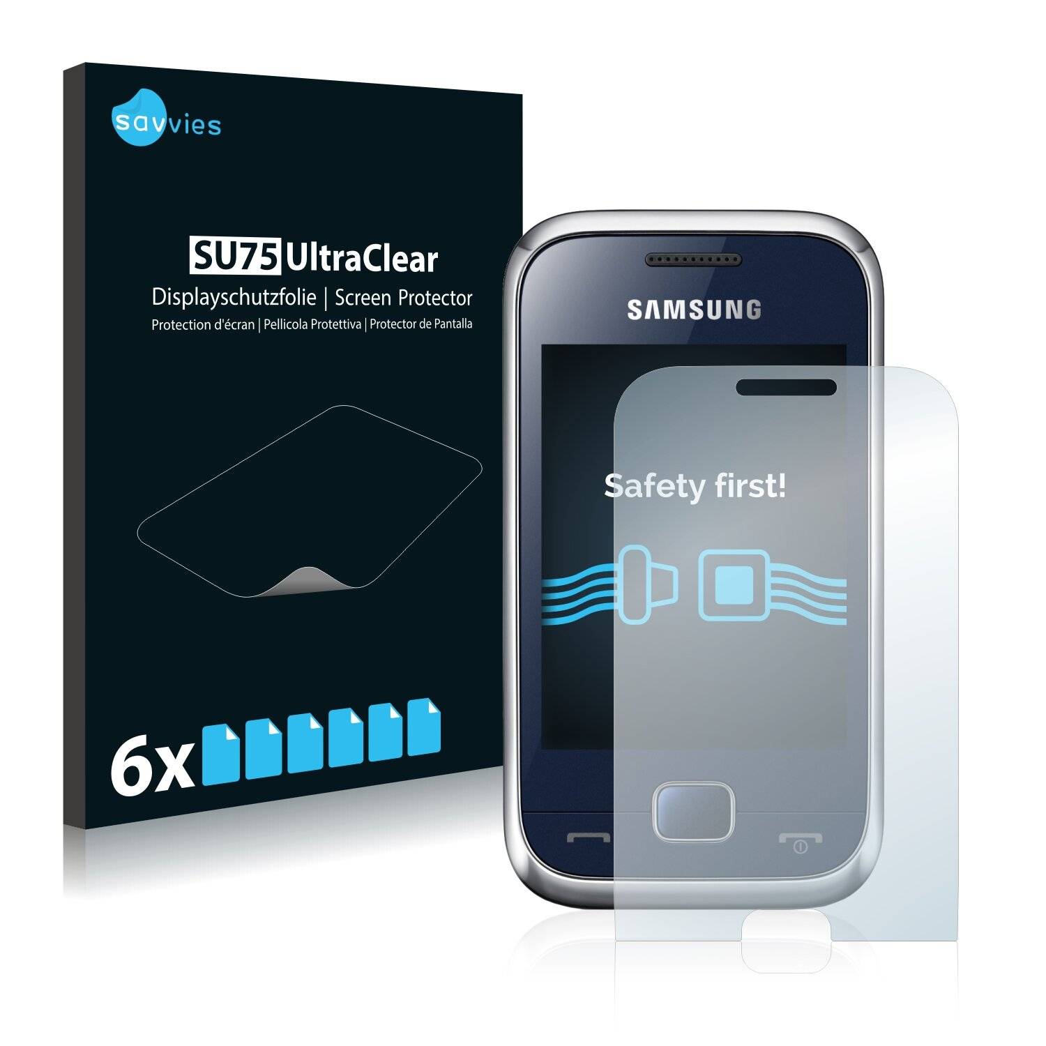 6x Savvies SU75 Displayschutzfolie für Samsung Rex