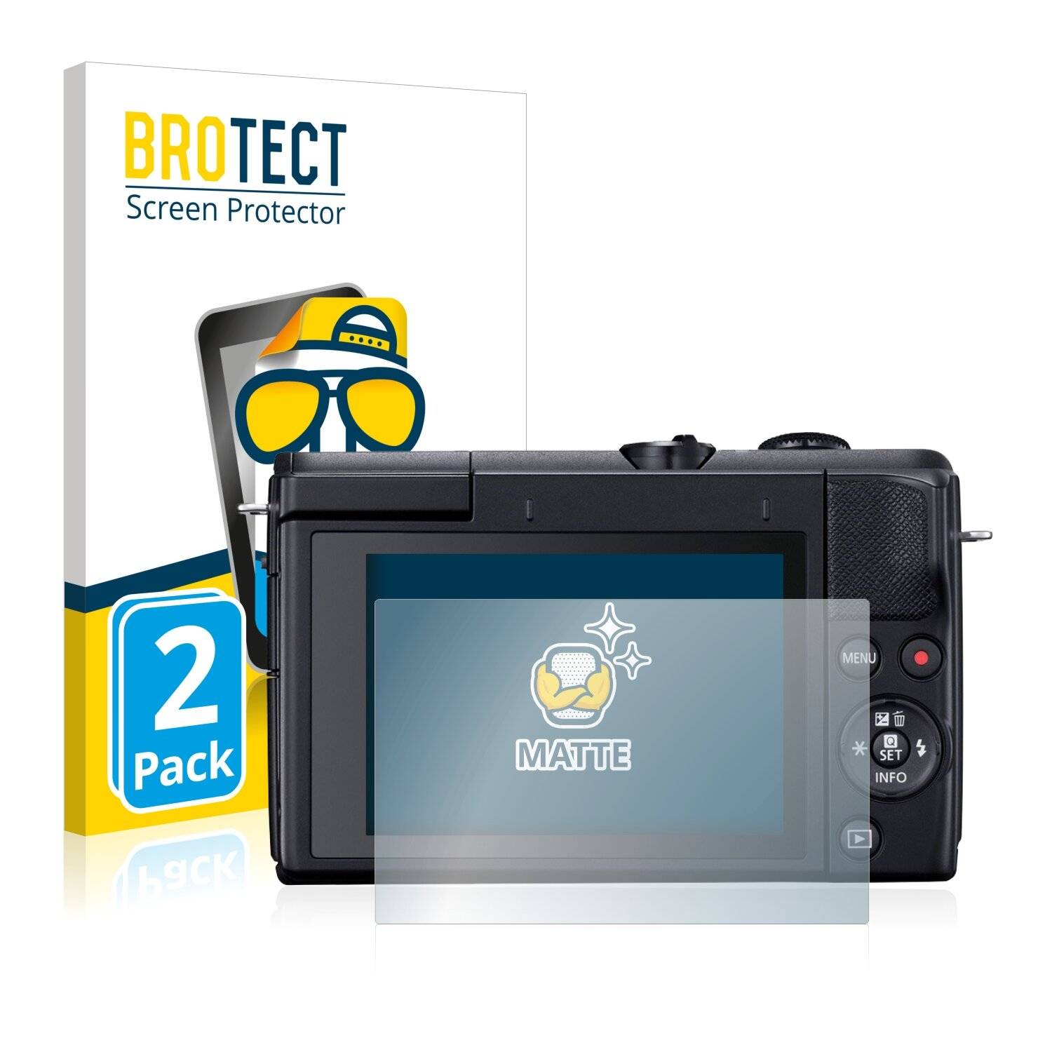 2x BROTECT Matte Displayschutzfolie für Canon EOS M200 - Entspiegelt,
