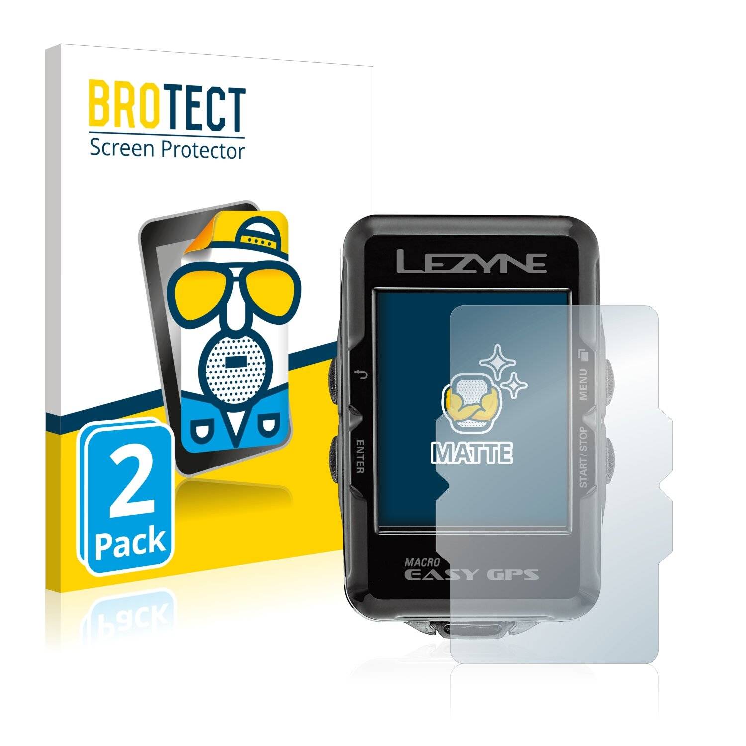 2x BROTECT Matte Displayschutzfolie für Lezyne Macro Easy GPS - Entspiegelt,