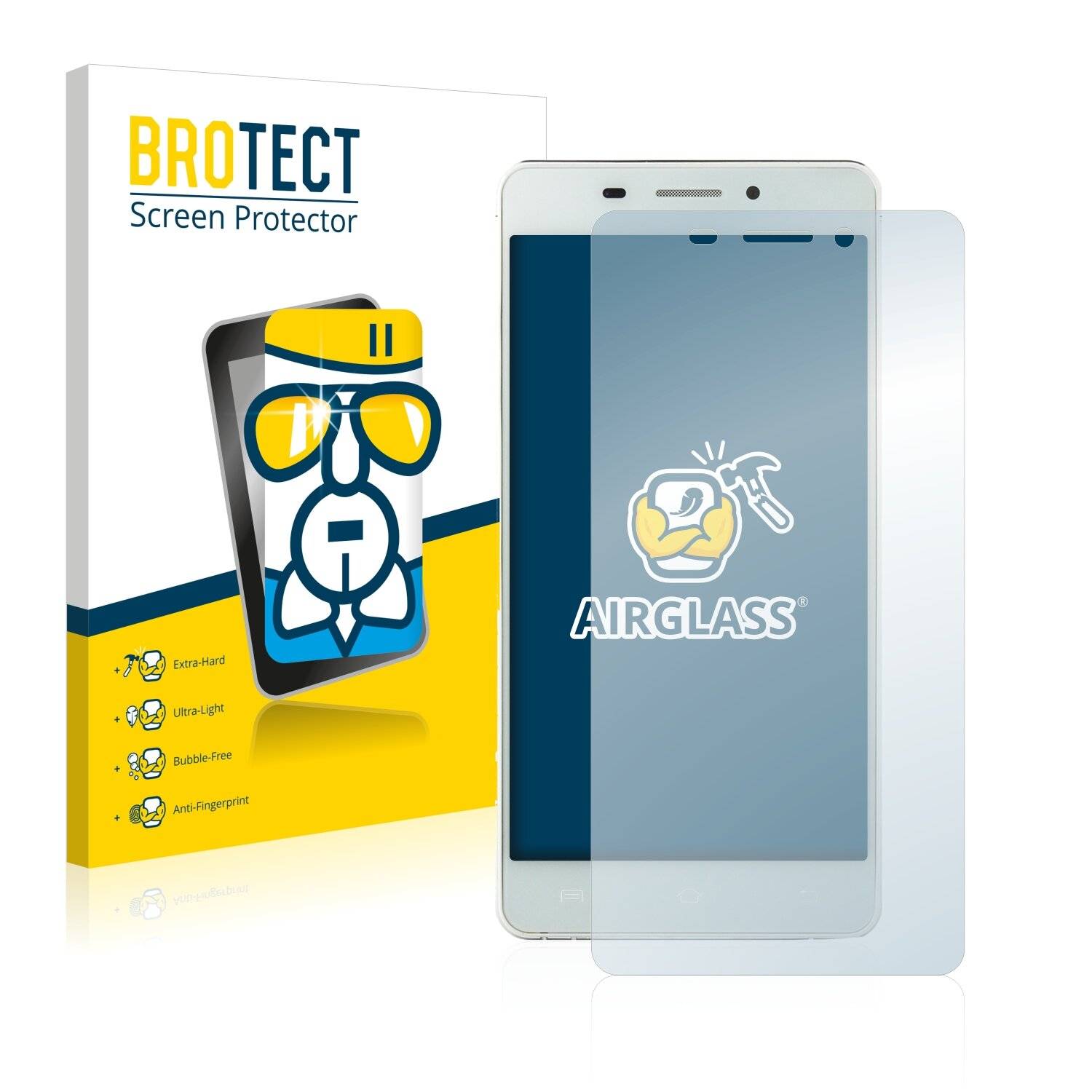BROTECT AirGlass Schutzglas Folie für Doogee Ibiza
