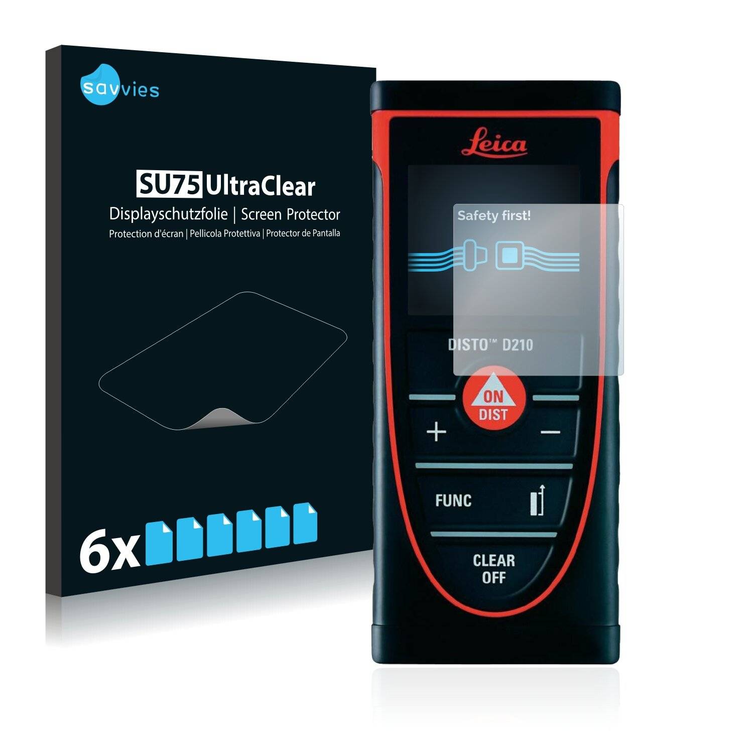 6x Savvies SU75 Displayschutzfolie für Leica DISTO