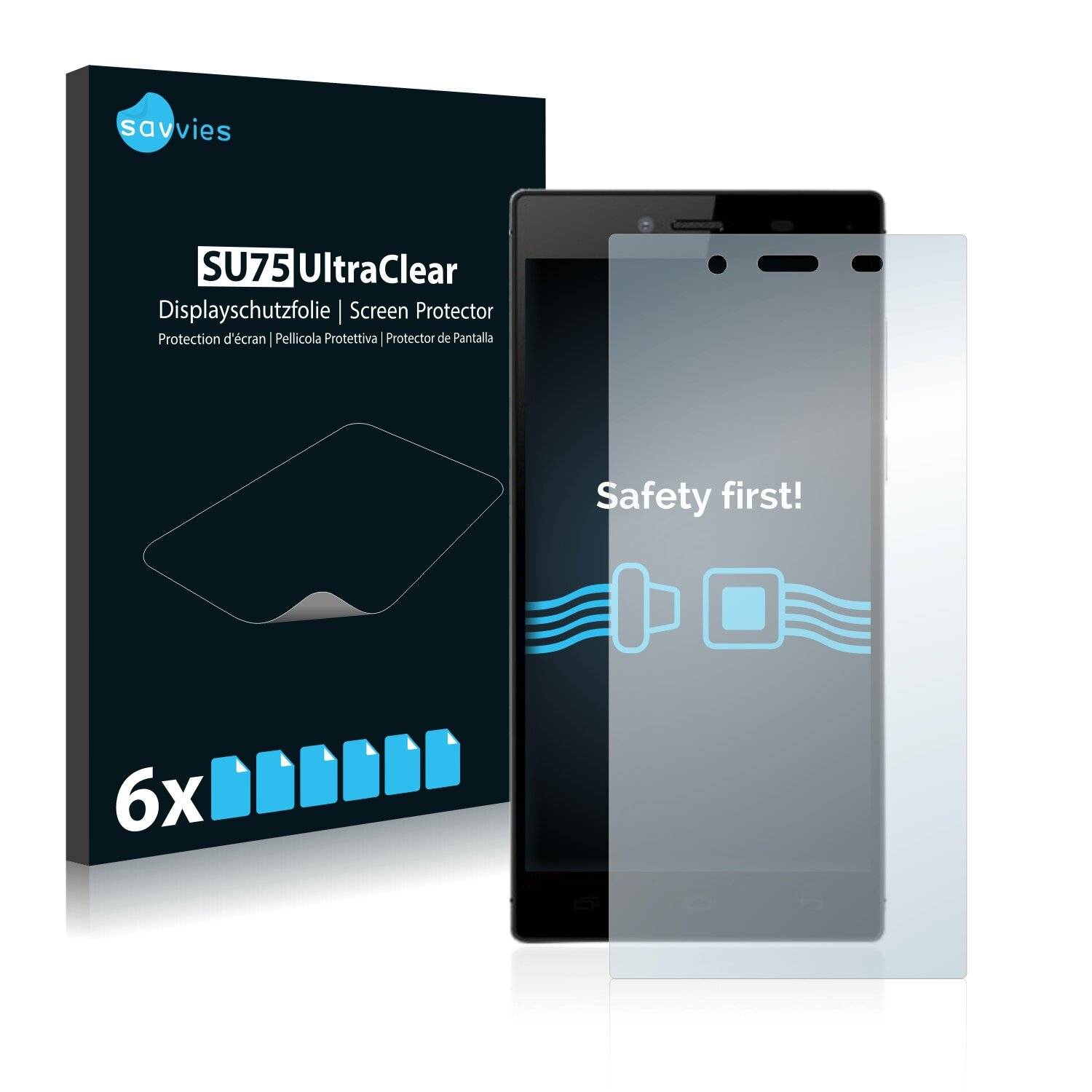 6x Savvies SU75 Displayschutzfolie für iOcean X8