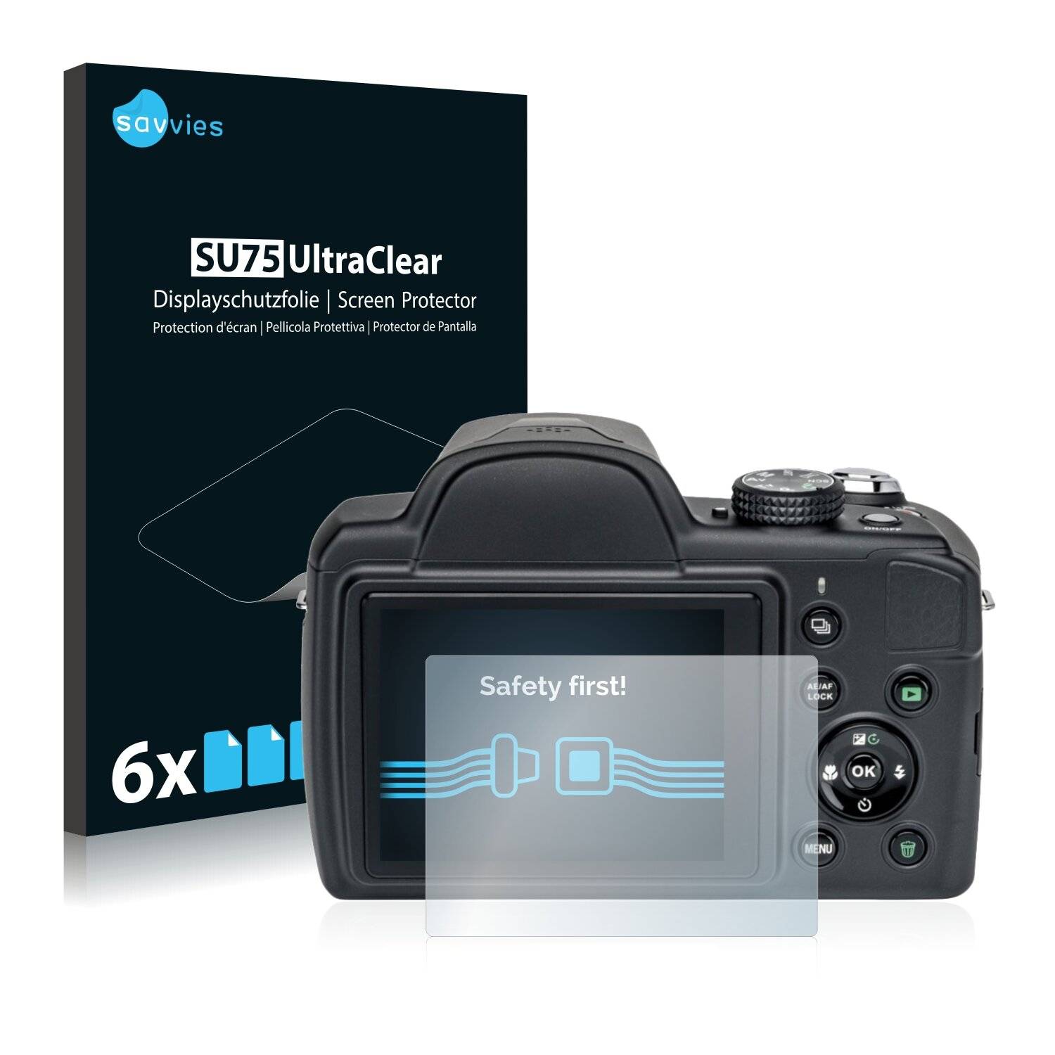 6x Savvies SU75 Displayschutzfolie für Medion Life P44029 (MD