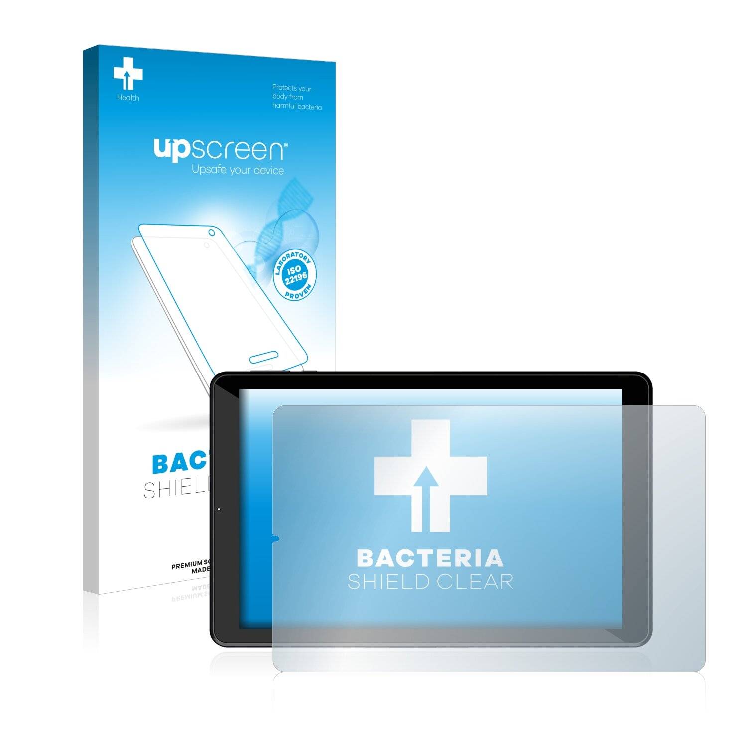upscreen Bacteria Shield Clear Premium Antibakterielle Displayschutzfolie für Logicom La Tab
