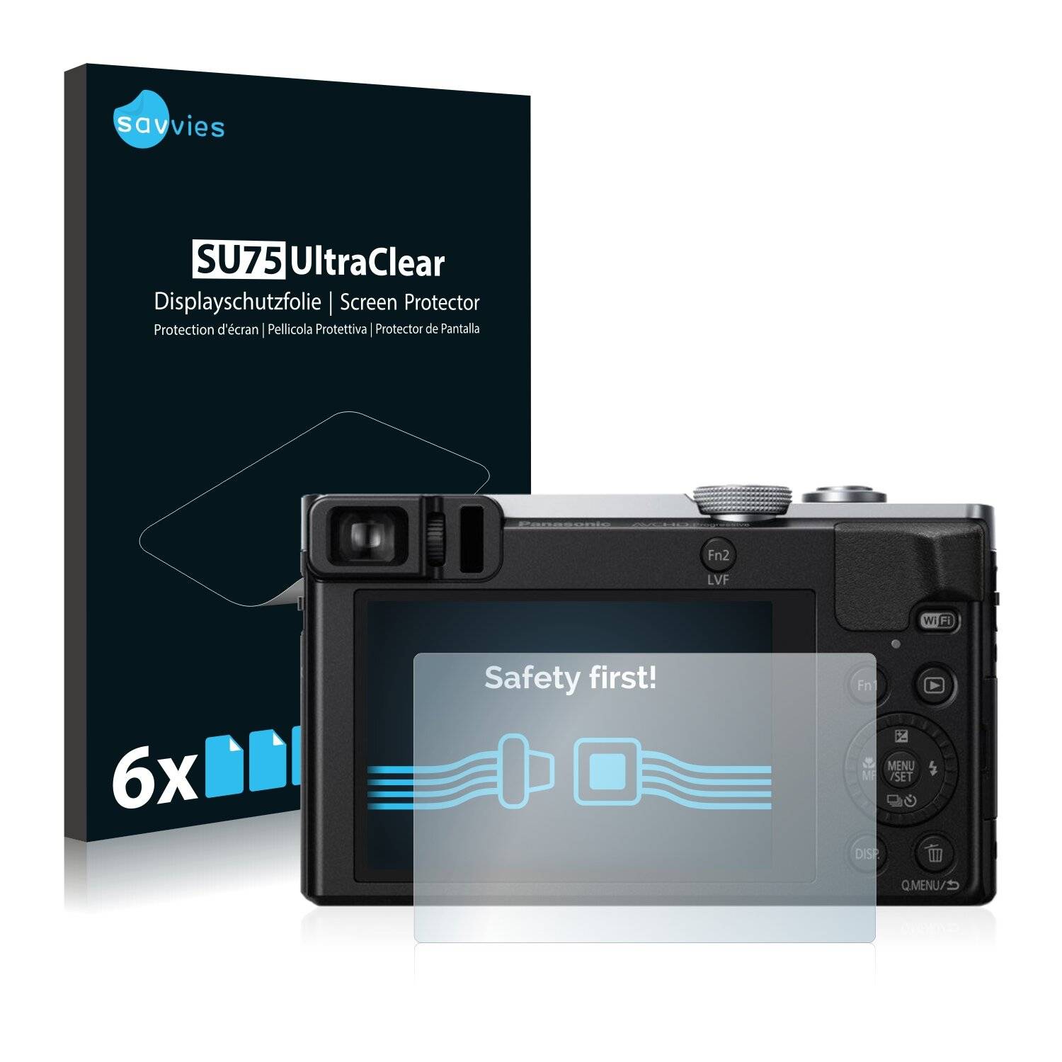 6x Savvies SU75 Displayschutzfolie für Panasonic Lumix
