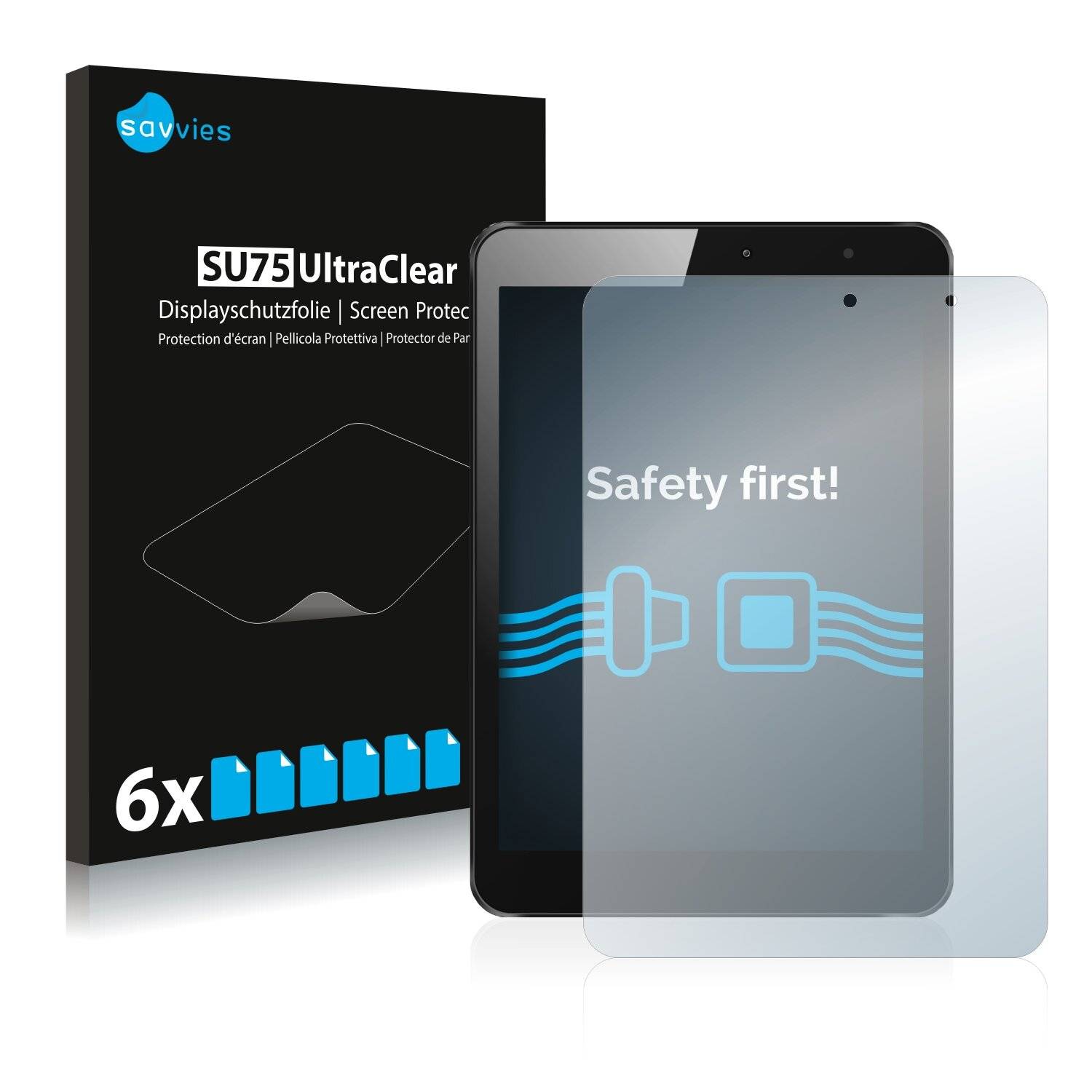 6x Savvies SU75 Displayschutzfolie für Xoro TelePAD