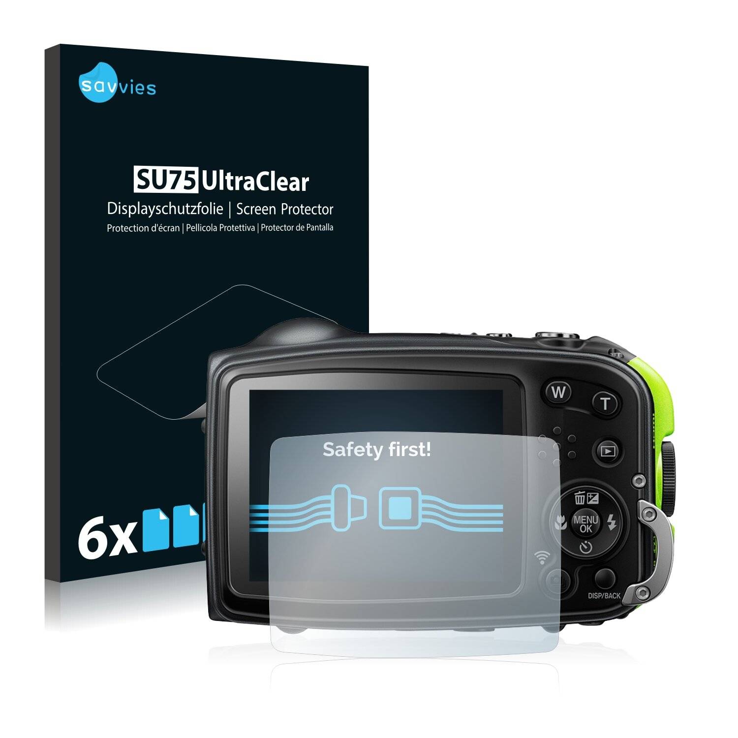6x Savvies SU75 Displayschutzfolie für Fujifilm FinePix
