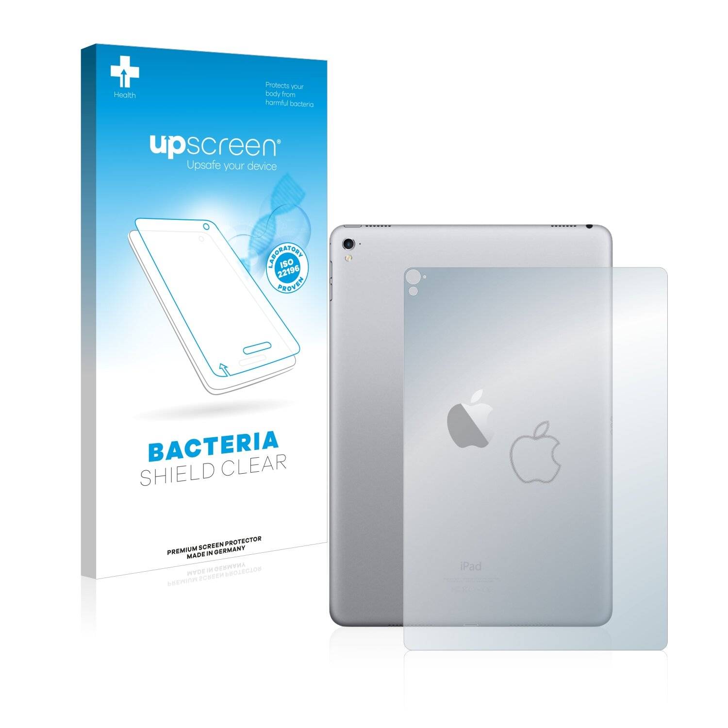upscreen Bacteria Shield Clear Premium Antibakterielle Displayschutzfolie für Apple iPad Pro