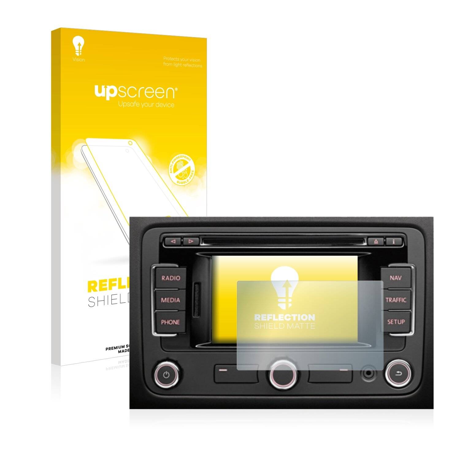 upscreen Reflection Shield Matte Premium Displayschutzfolie für Volkswagen Caddy 3 2003 RNS