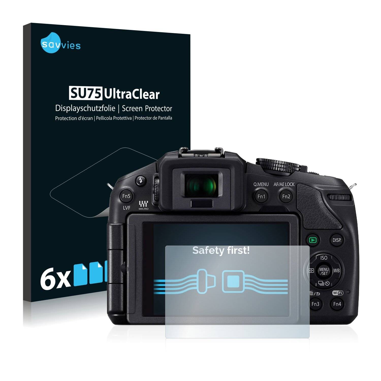6x Savvies SU75 Displayschutzfolie für Panasonic Lumix