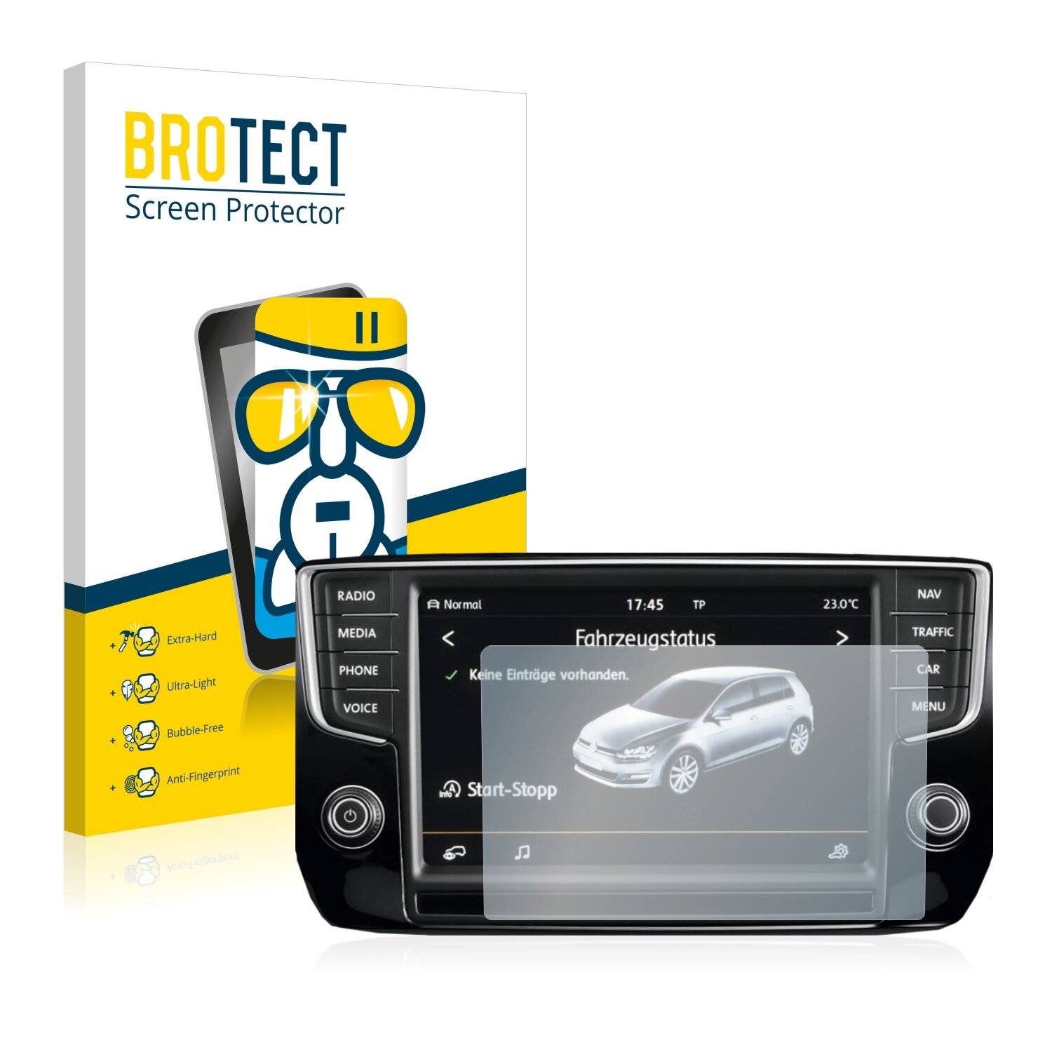BROTECT AirGlass Schutzglas Folie für Volkswagen Passat 2015 Discover Pro 8