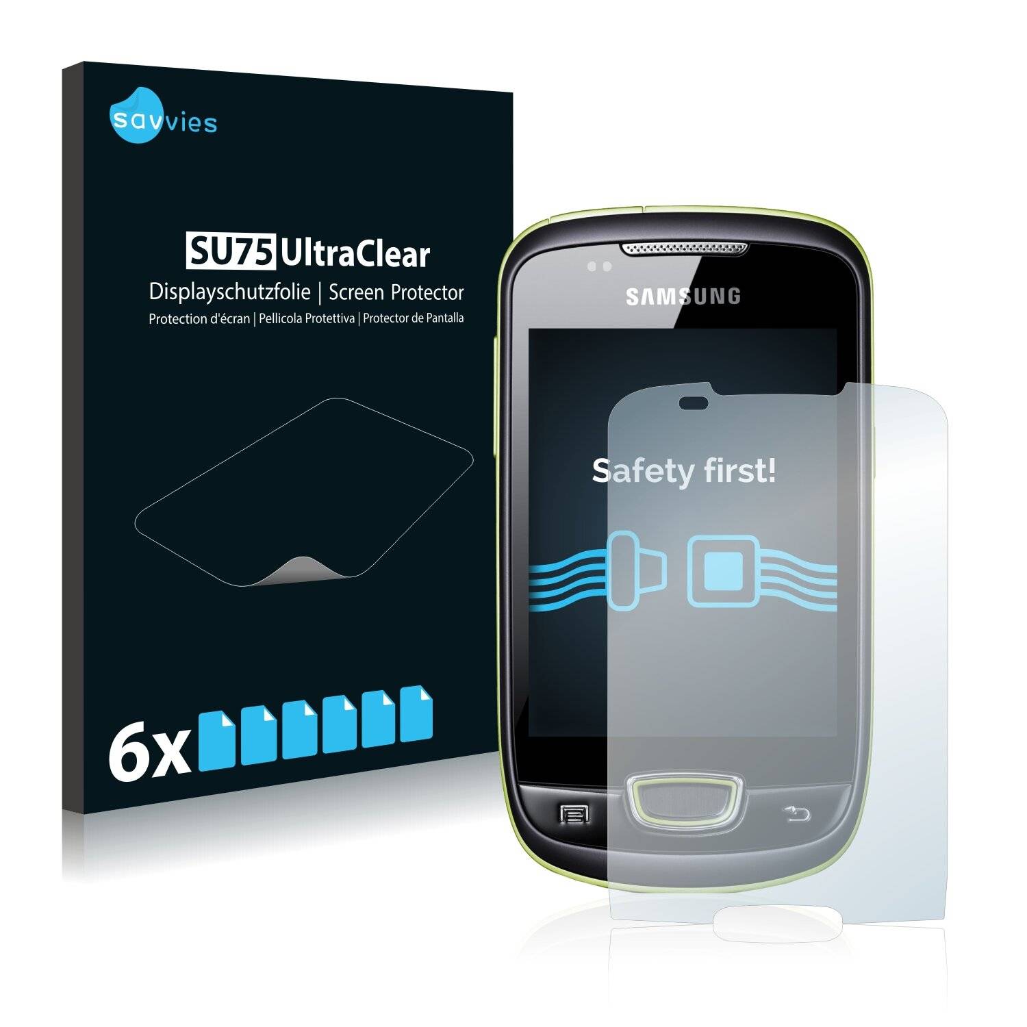 6x Savvies SU75 Displayschutzfolie für Samsung Galaxy Next Turbo