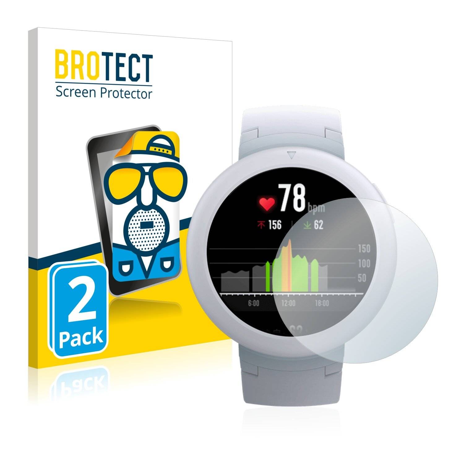 2x BROTECT Matte Displayschutzfolie für Huami Amazfit Verge Lite - Entspiegelt,