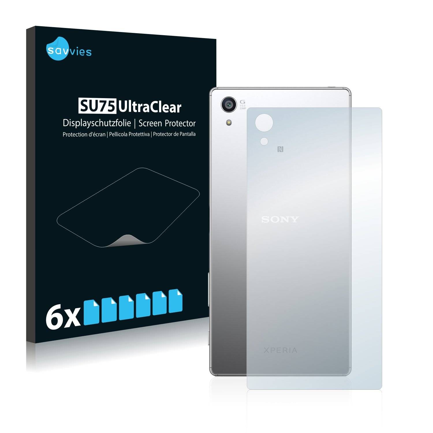 6x Savvies SU75 Displayschutzfolie für Sony Xperia Z5