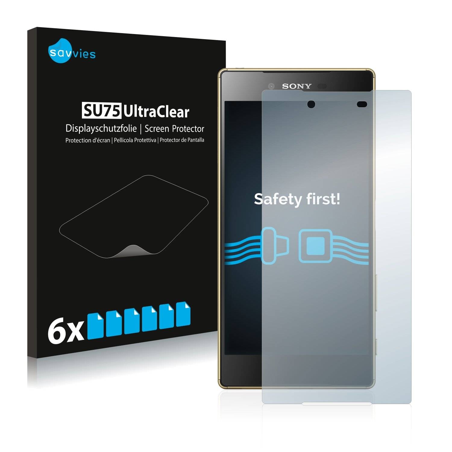 6x Savvies SU75 Displayschutzfolie für Sony Xperia Z5